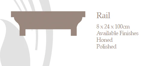 Marble Top Rail Hand-carved from Solid Marble Block MEGBR04 - Image 2
