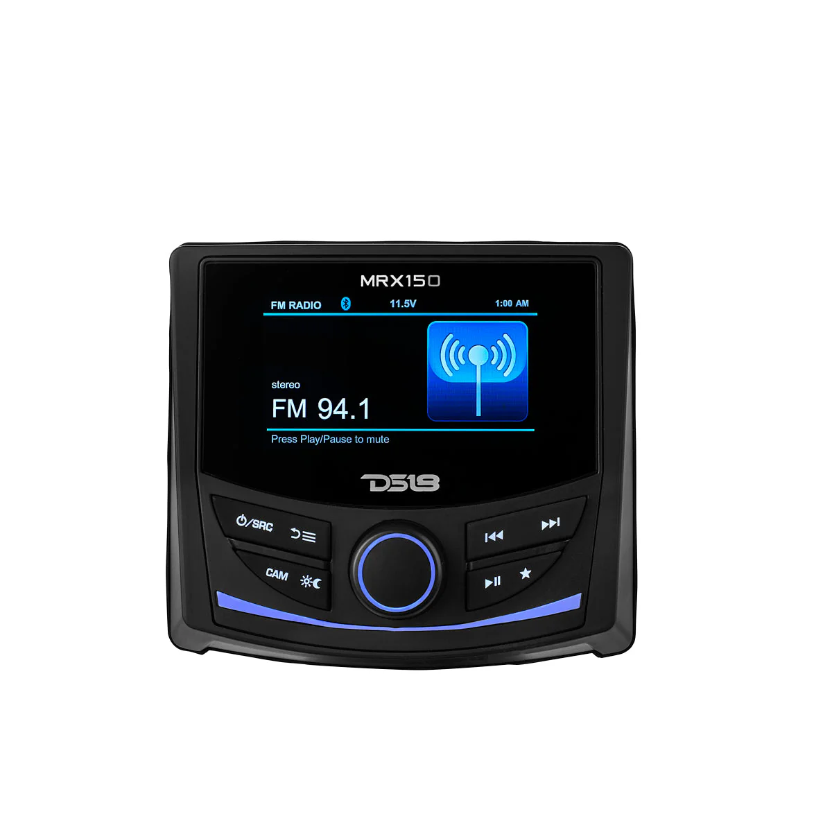 Marine and Powersports Headunit 3" Color TFT screen , 2 Zones, 4 volts Output, BT, RDS 4 X 50 Watts - Image 4