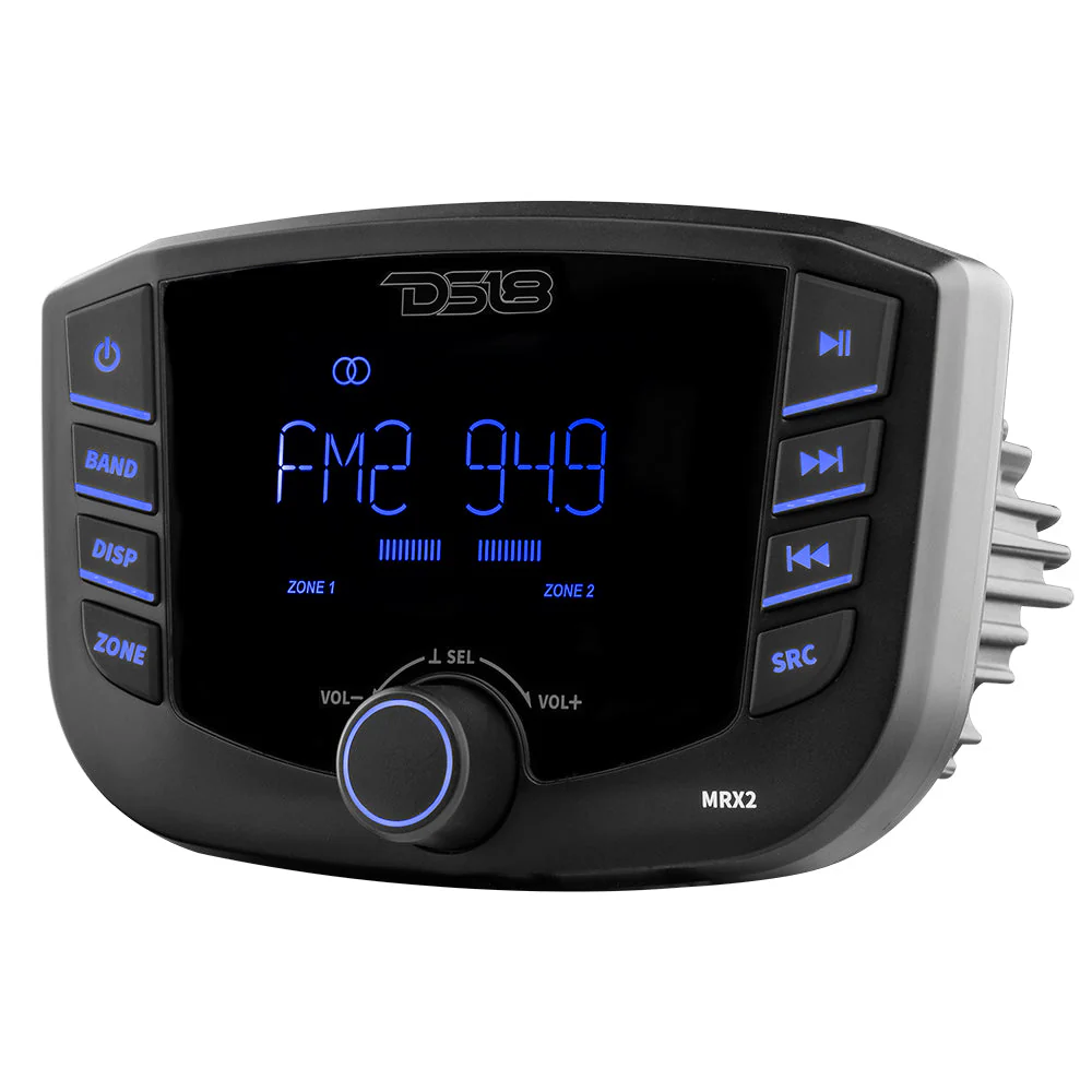 Marine and Powersports Headunit 3" LCD screen , 2 Zones, 4 volts Output, BT, RDS 4X50 Watts - Image 3