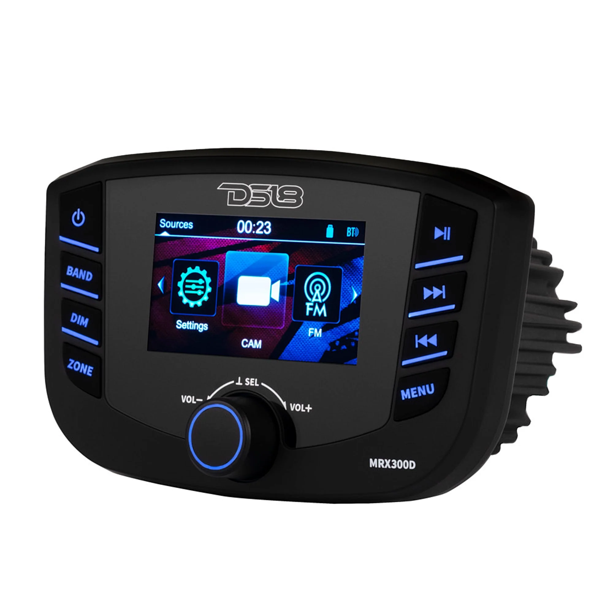 Marine Headunit TFT screen , 3 Zones, 4 volts Output, Bluetooth, RDS 4X50 Watts With DAB+ for Europe - Image 3