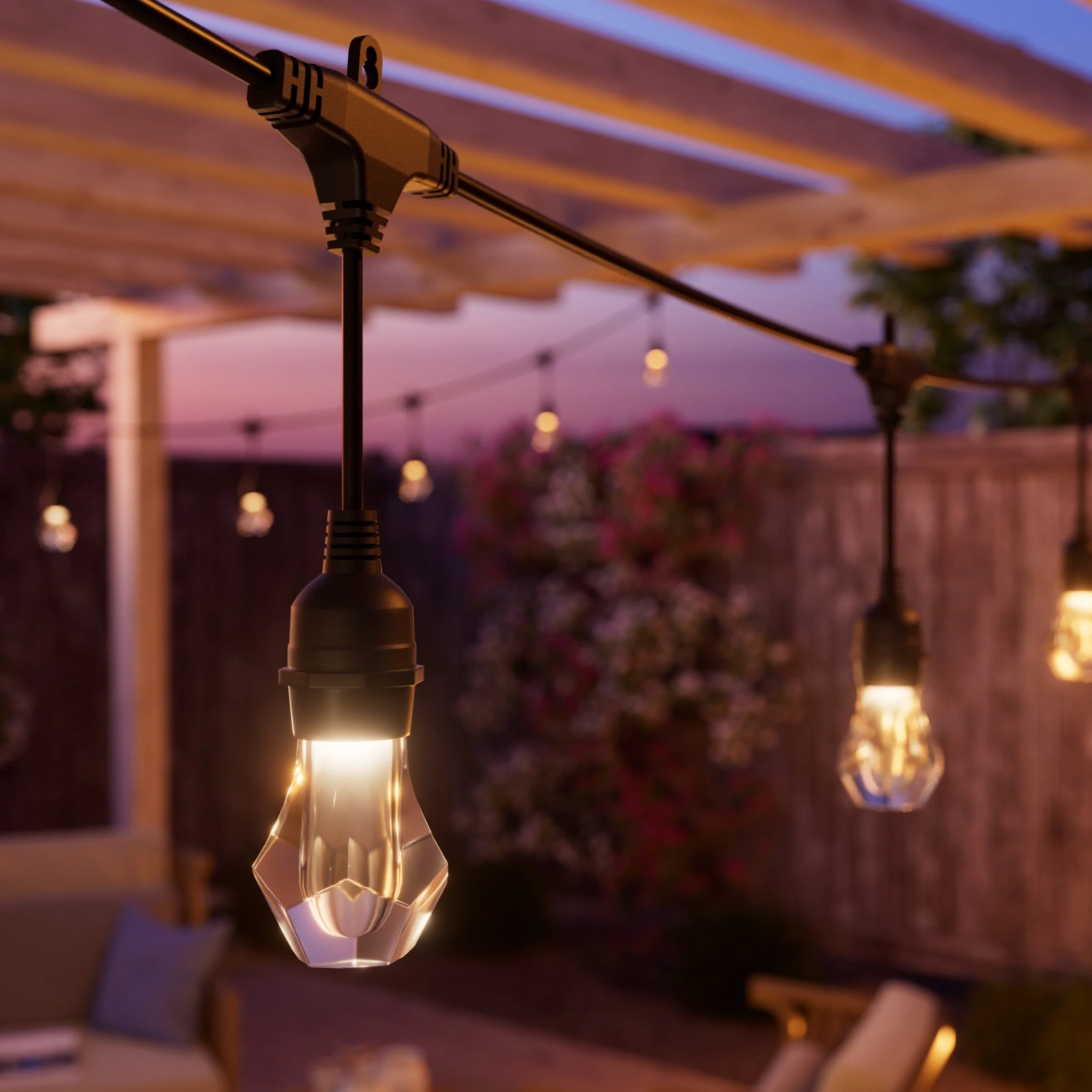 Matter Smart Multicolor Outdoor String Lights Smarter Kit 49ft (15m) - Image 2