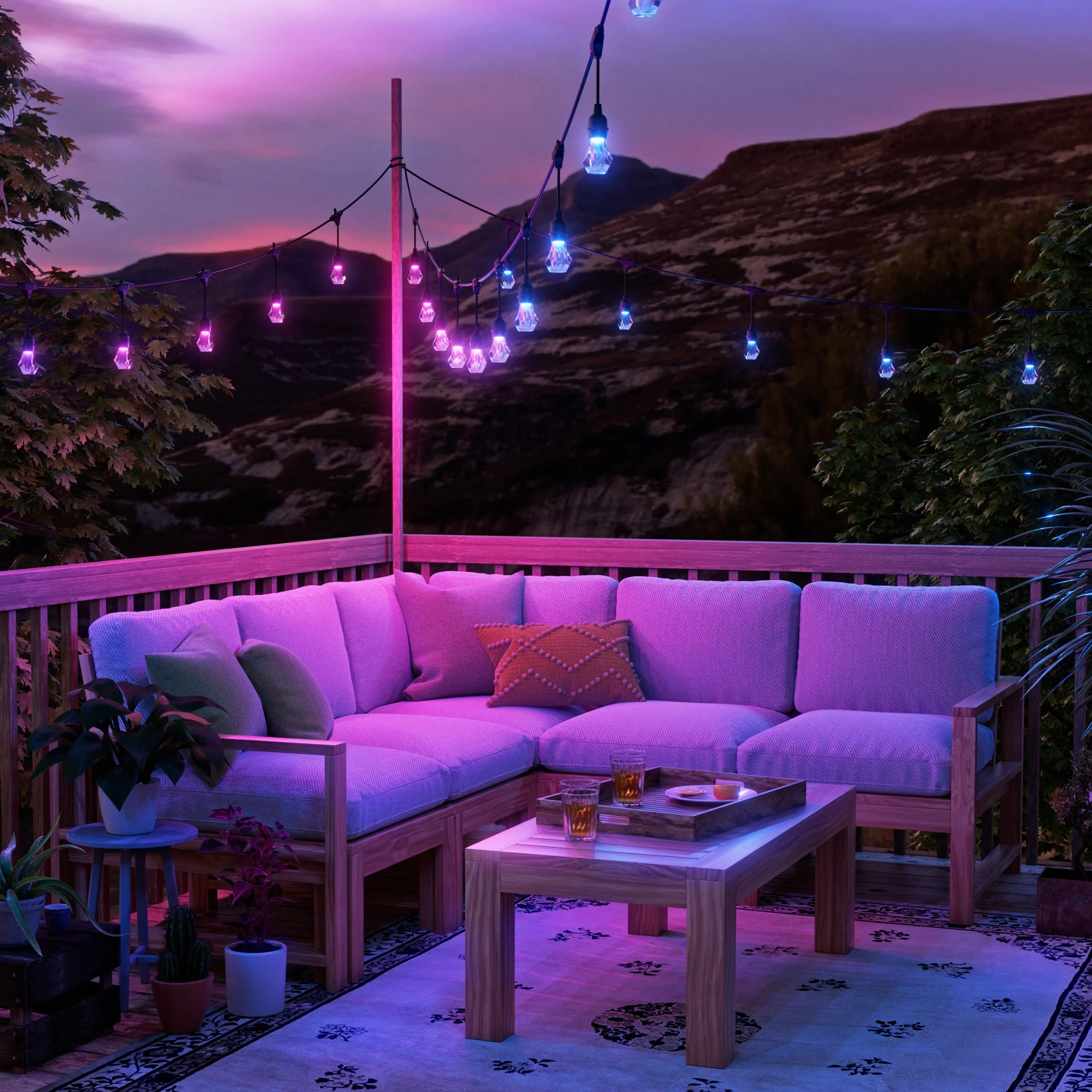 Matter Smart Multicolor Outdoor String Lights Smarter Kit 49ft (15m) - Image 3