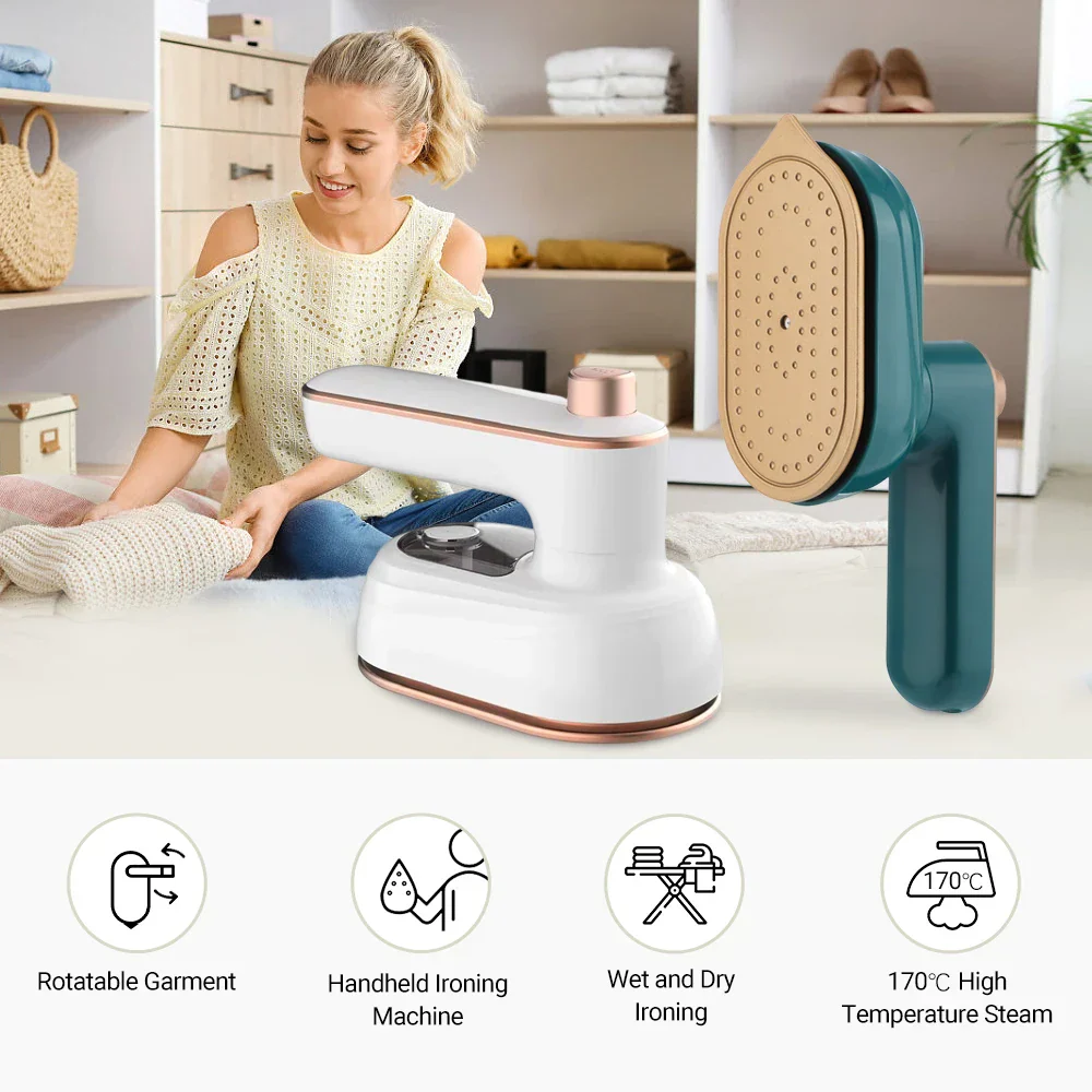 Mini Garment Steamer Steam Iron Handheld Portable Home Travelling For Clothes Ironing Wet Dry Ironing Machine - Image 2