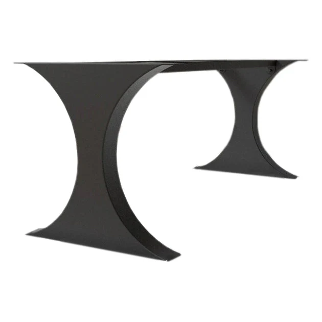 Modern Metal Dining Table Legs for Heavy Table Tops Matte Black - Image 2