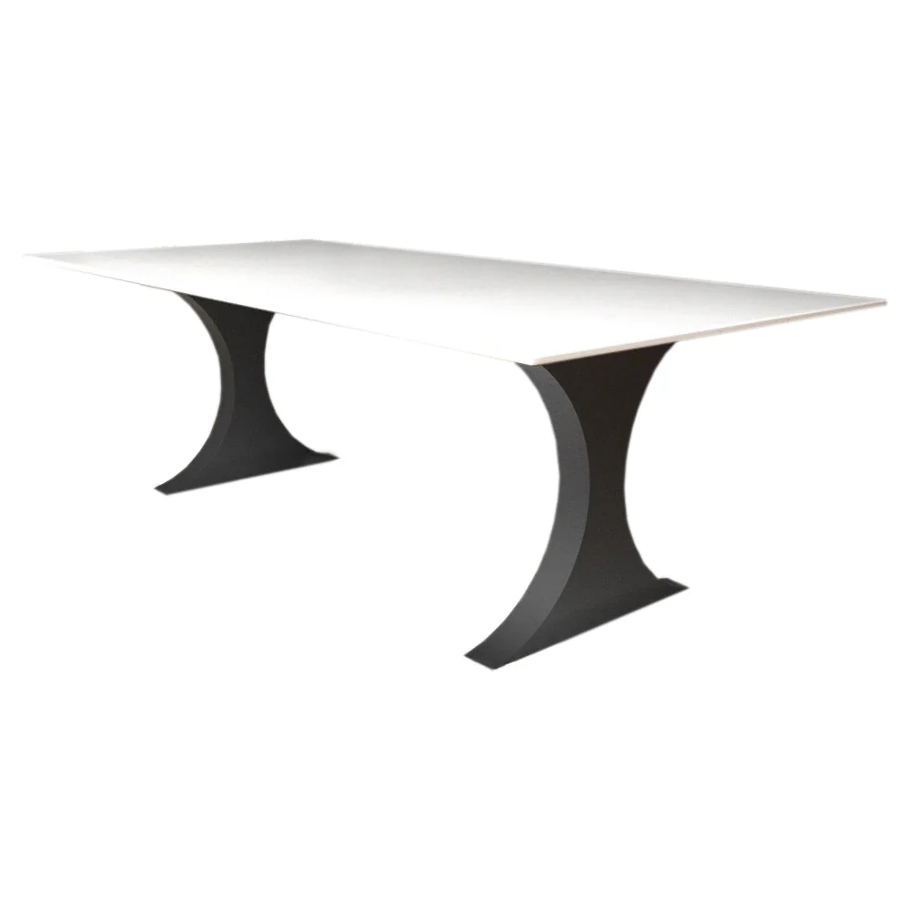 Modern Metal Dining Table Legs for Heavy Table Tops Matte Black - Image 3