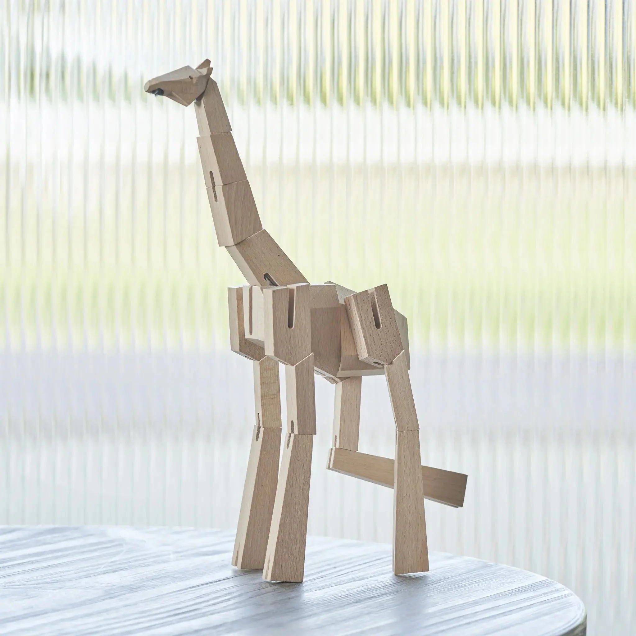 Modern Wooden Giraffe Decor – Interactive Puzzle & Art Piece - Image 10