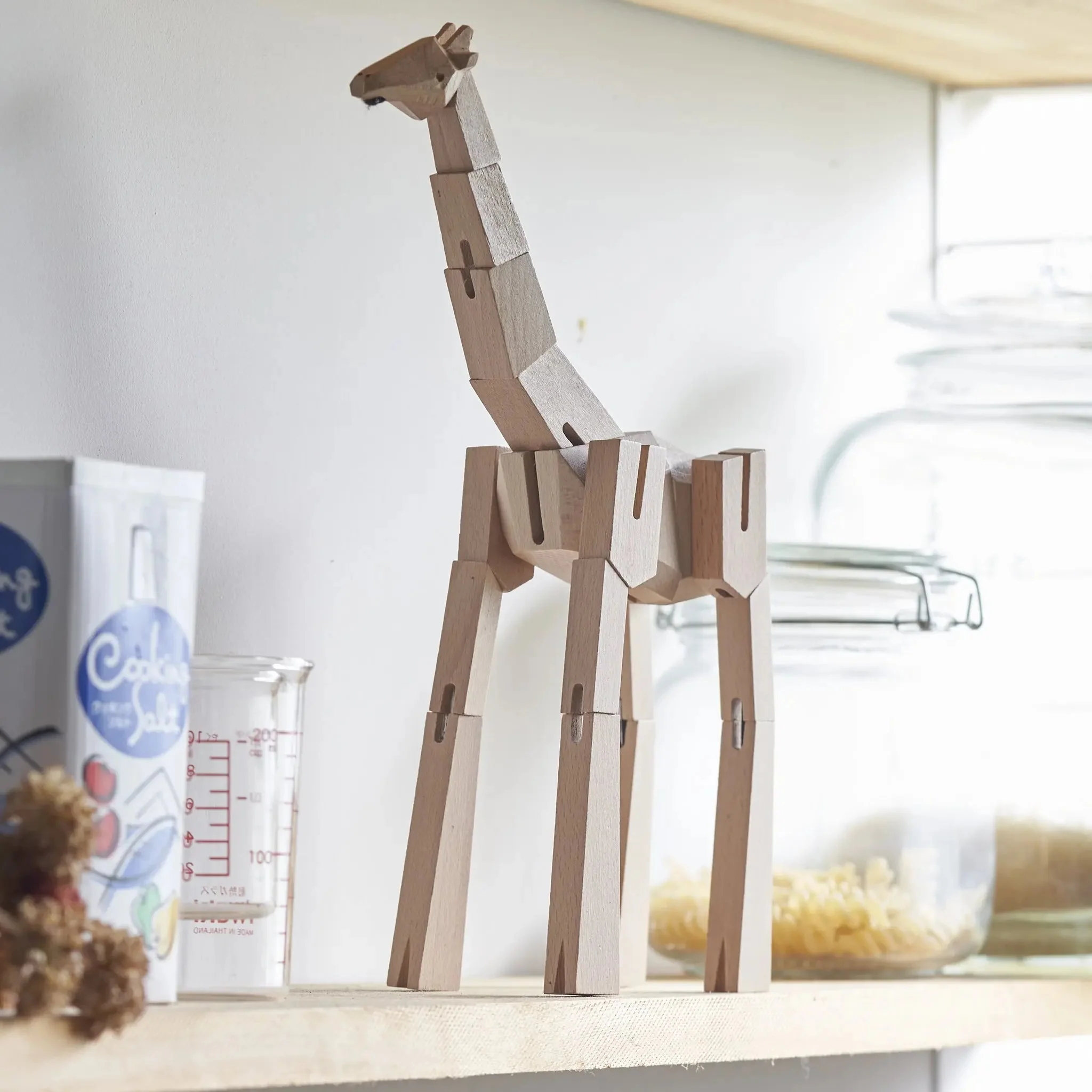 Modern Wooden Giraffe Decor – Interactive Puzzle & Art Piece - Image 11