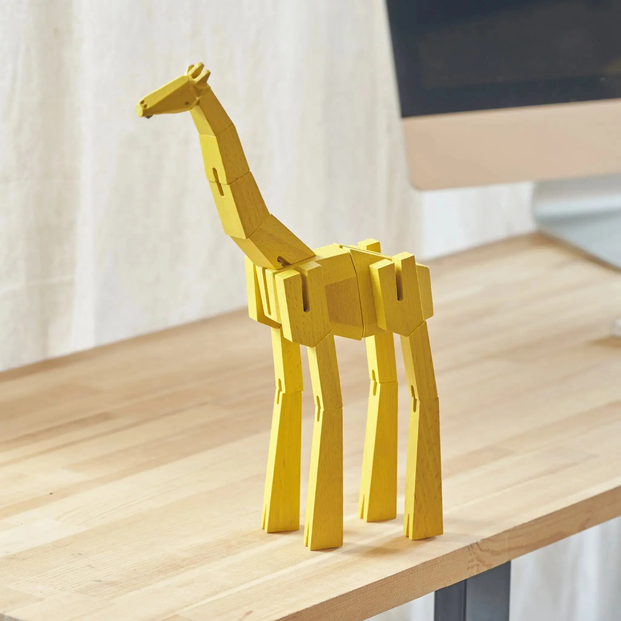 Modern Wooden Giraffe Decor – Interactive Puzzle & Art Piece - Image 14
