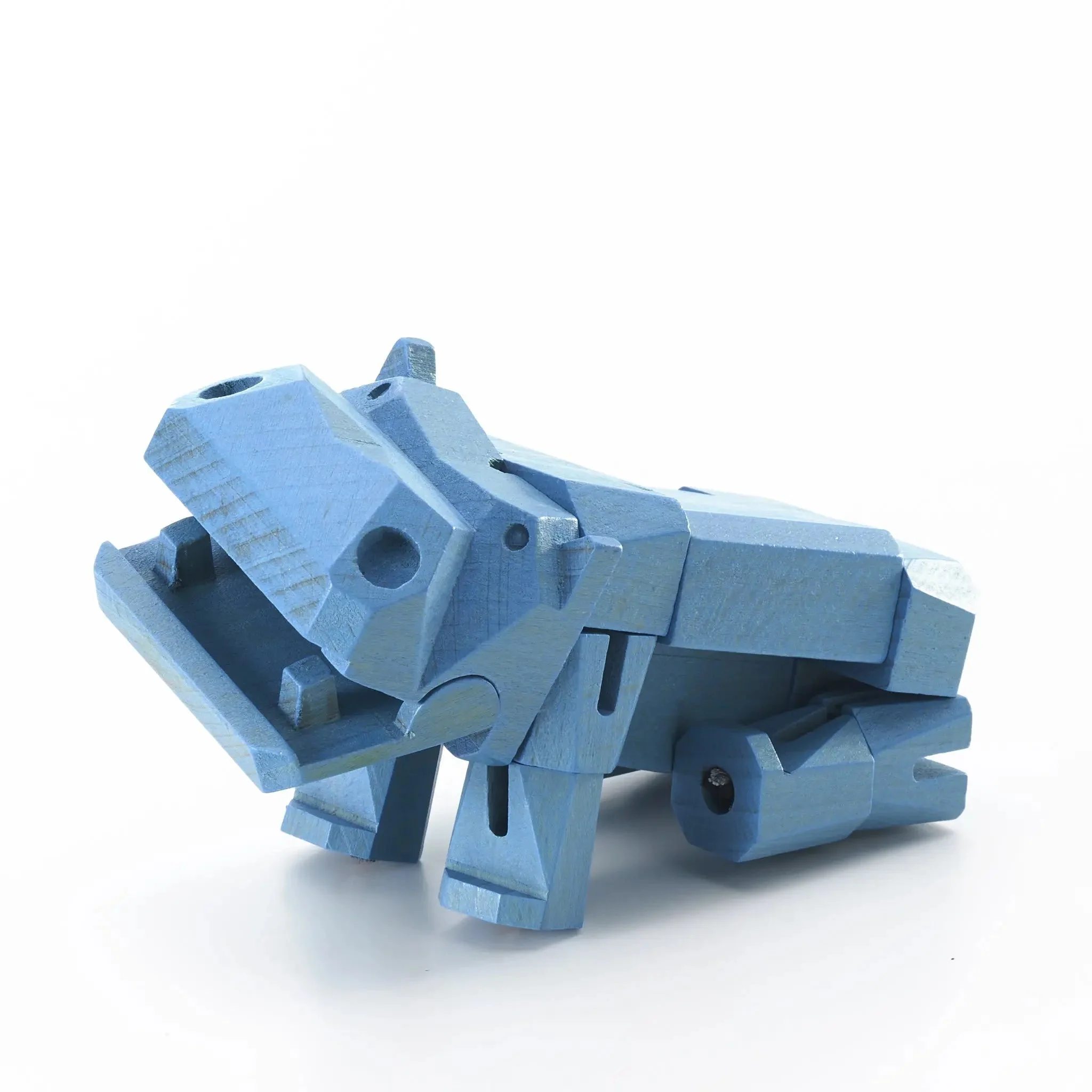 Modern Wooden Hippo Decor – Interactive Puzzle & Art Piece - Image 7