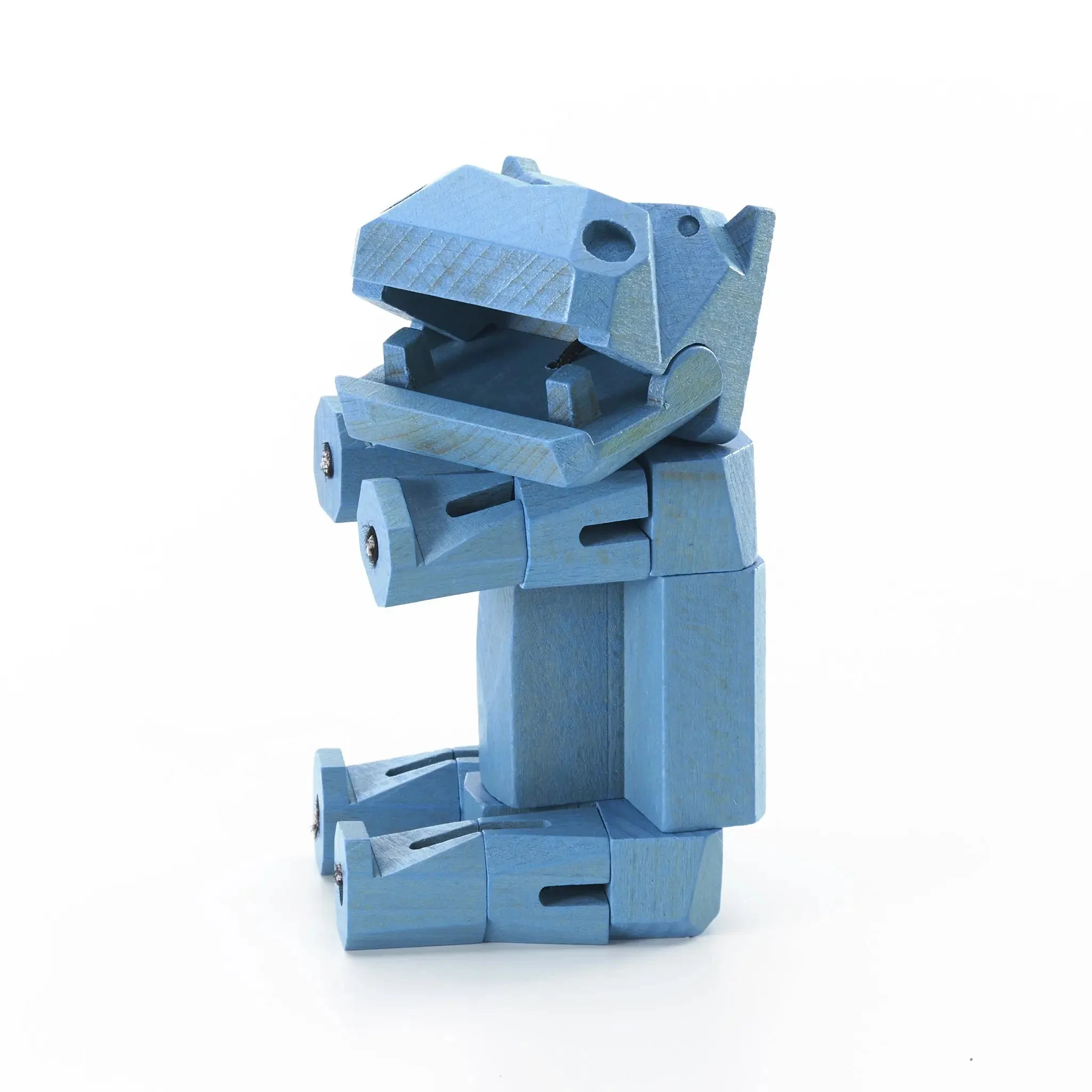 Modern Wooden Hippo Decor – Interactive Puzzle & Art Piece - Image 9