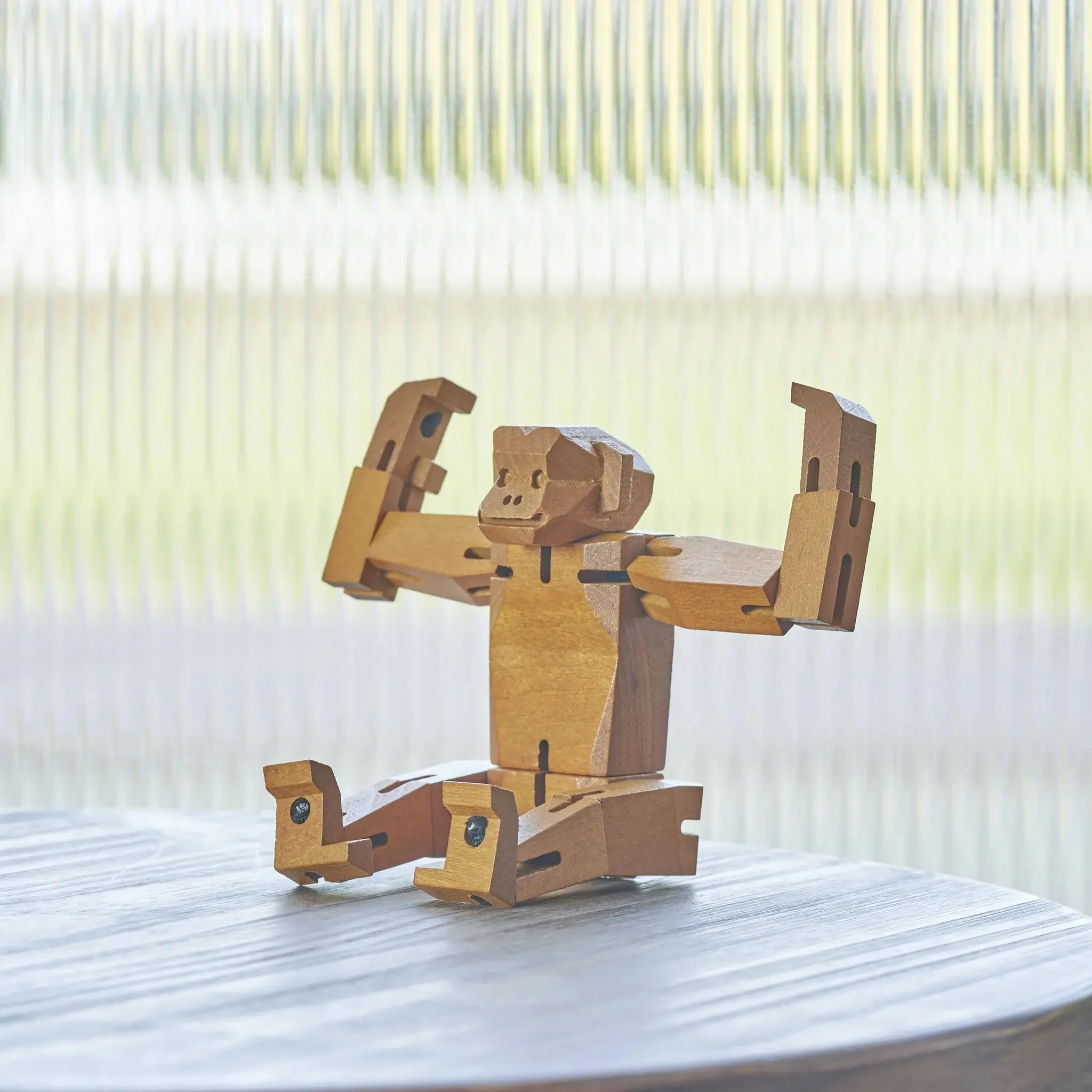 Modern Wooden Monkey Decor – Interactive Puzzle & Art Piece - Image 11