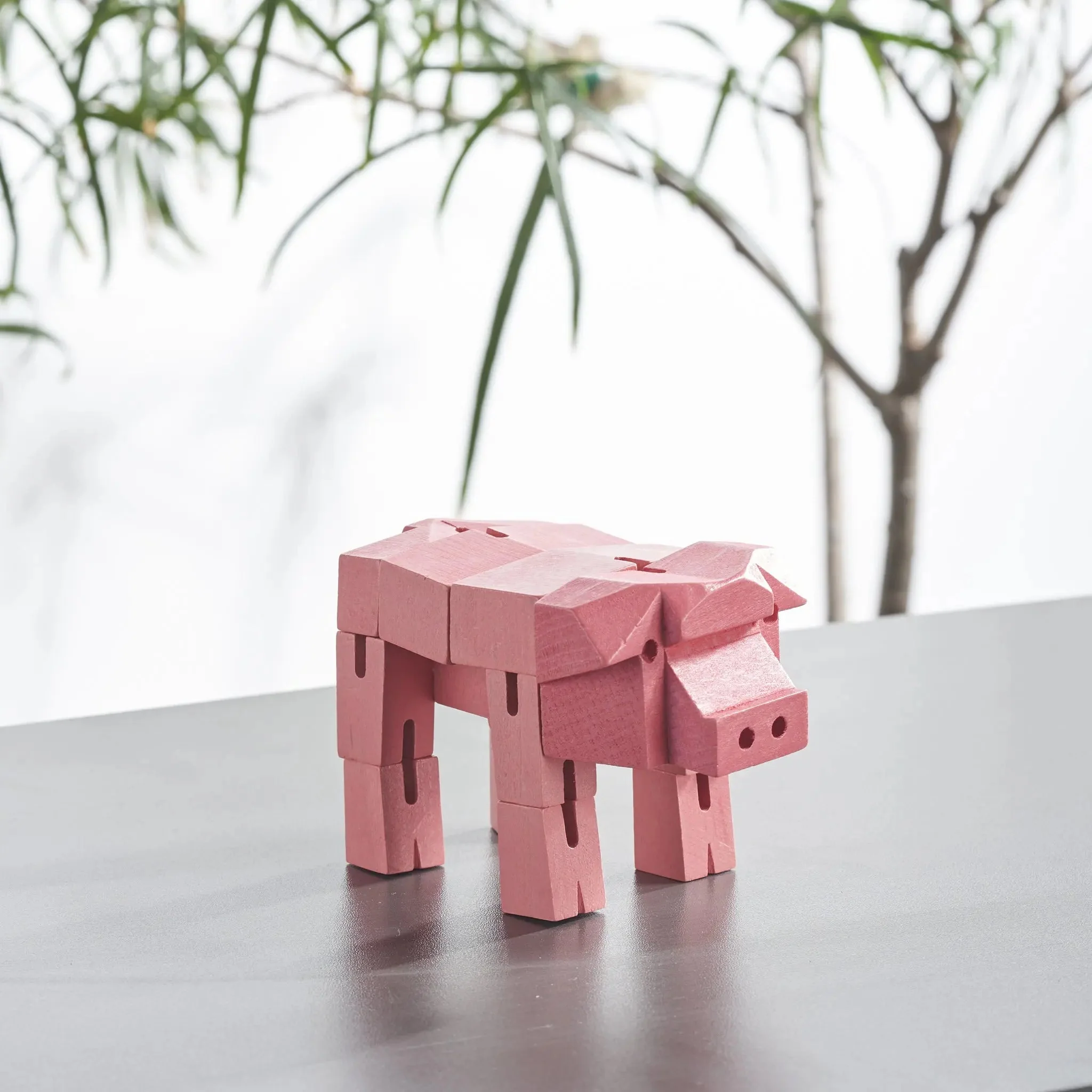 Modern Wooden Pig Decor – Interactive Puzzle & Art Piece - Image 12
