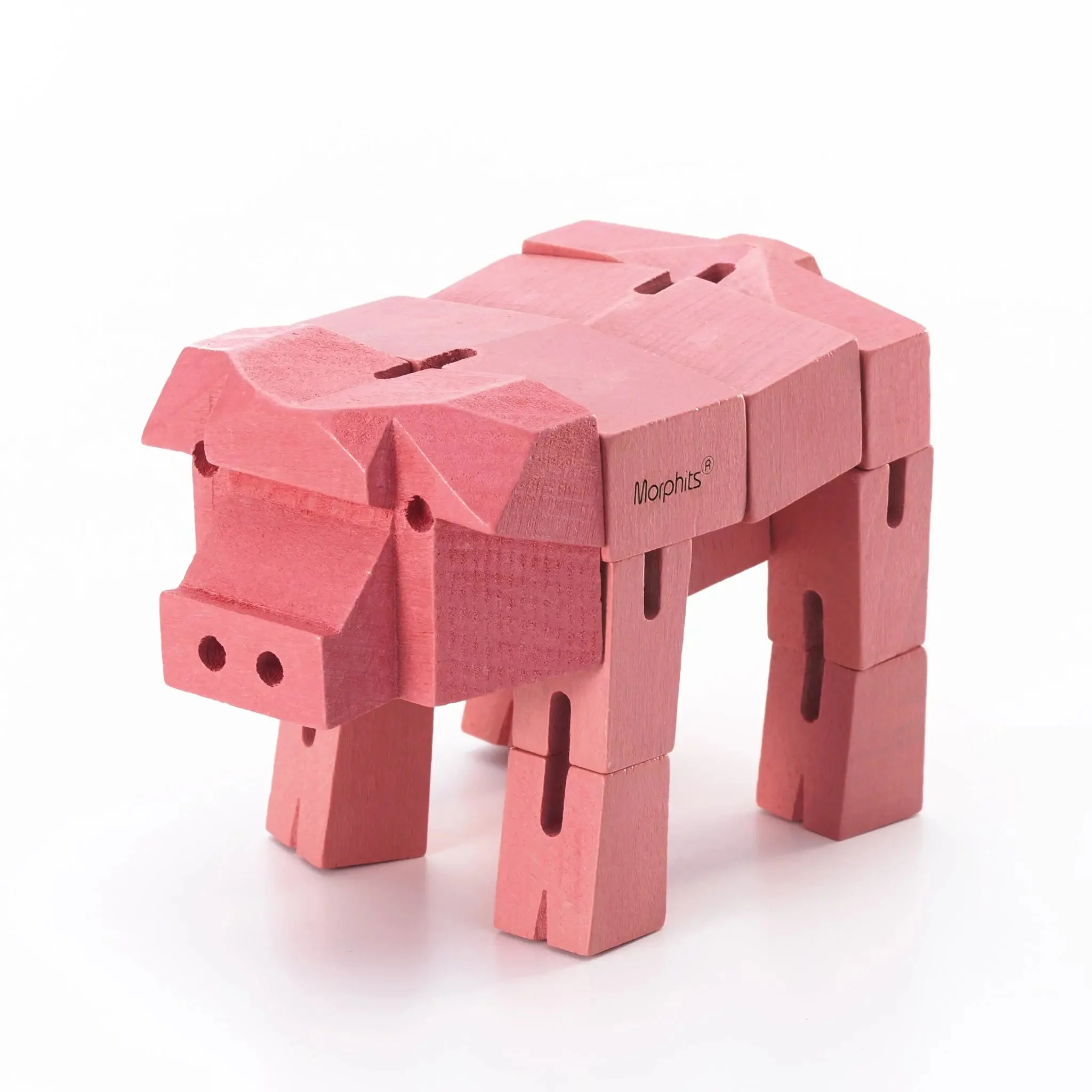 Modern Wooden Pig Decor – Interactive Puzzle & Art Piece - Image 3