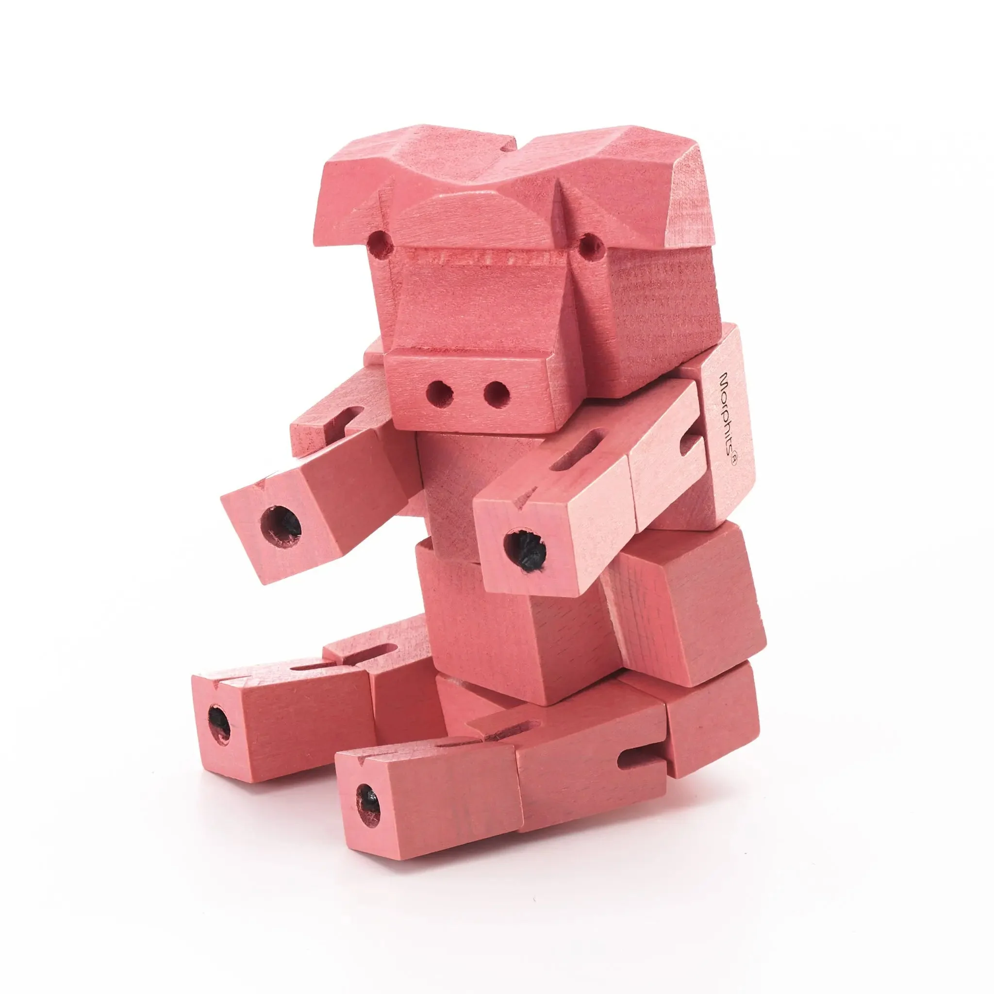 Modern Wooden Pig Decor – Interactive Puzzle & Art Piece - Image 7
