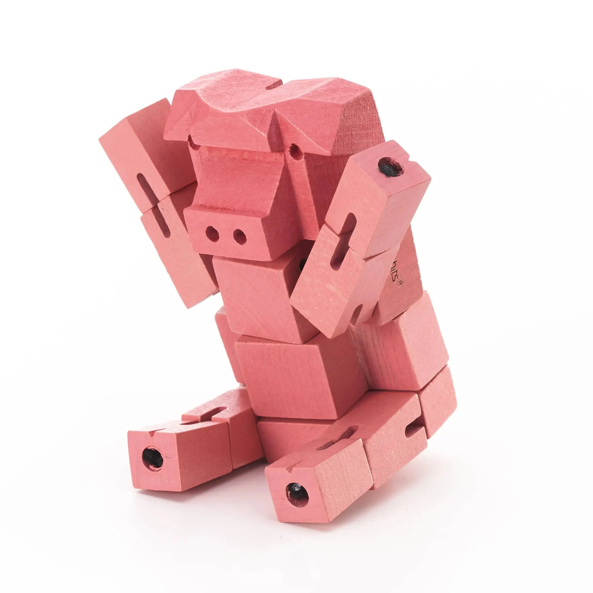 Modern Wooden Pig Decor – Interactive Puzzle & Art Piece - Image 8