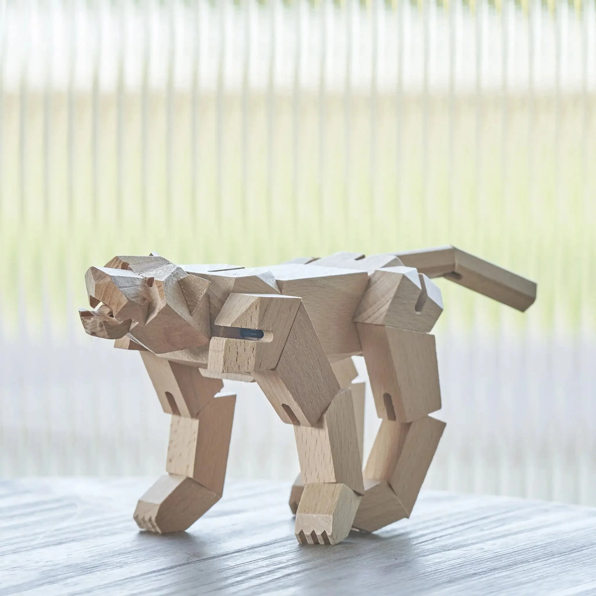 Modern Wooden Tiger Decor – Interactive Puzzle & Art Piece - Image 12