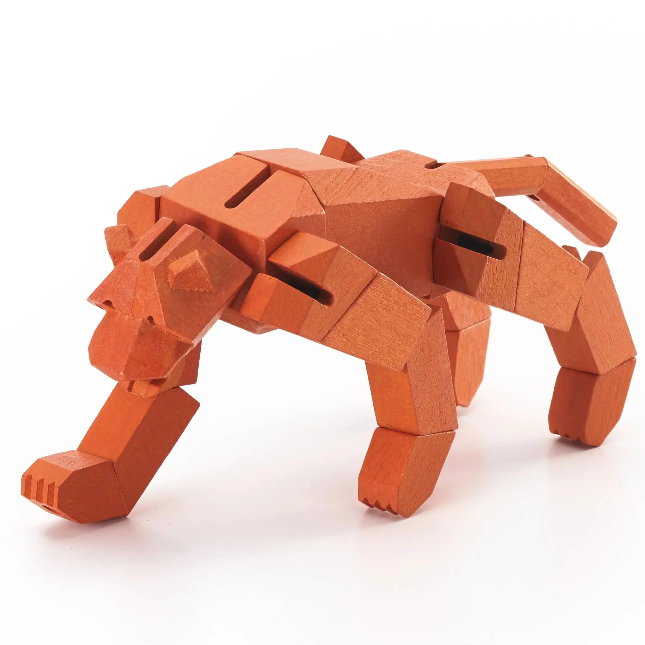 Modern Wooden Tiger Decor – Interactive Puzzle & Art Piece - Image 7