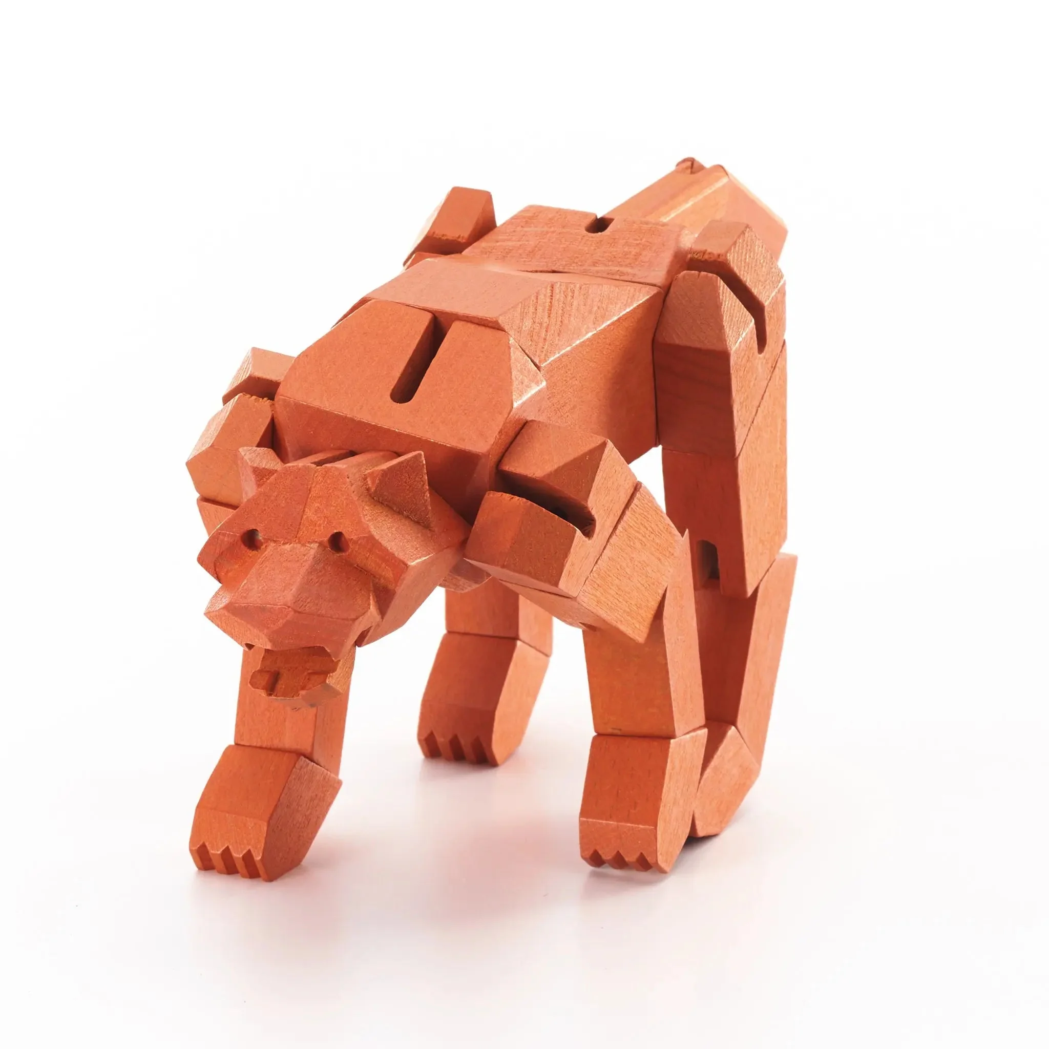 Modern Wooden Tiger Decor – Interactive Puzzle & Art Piece - Image 8