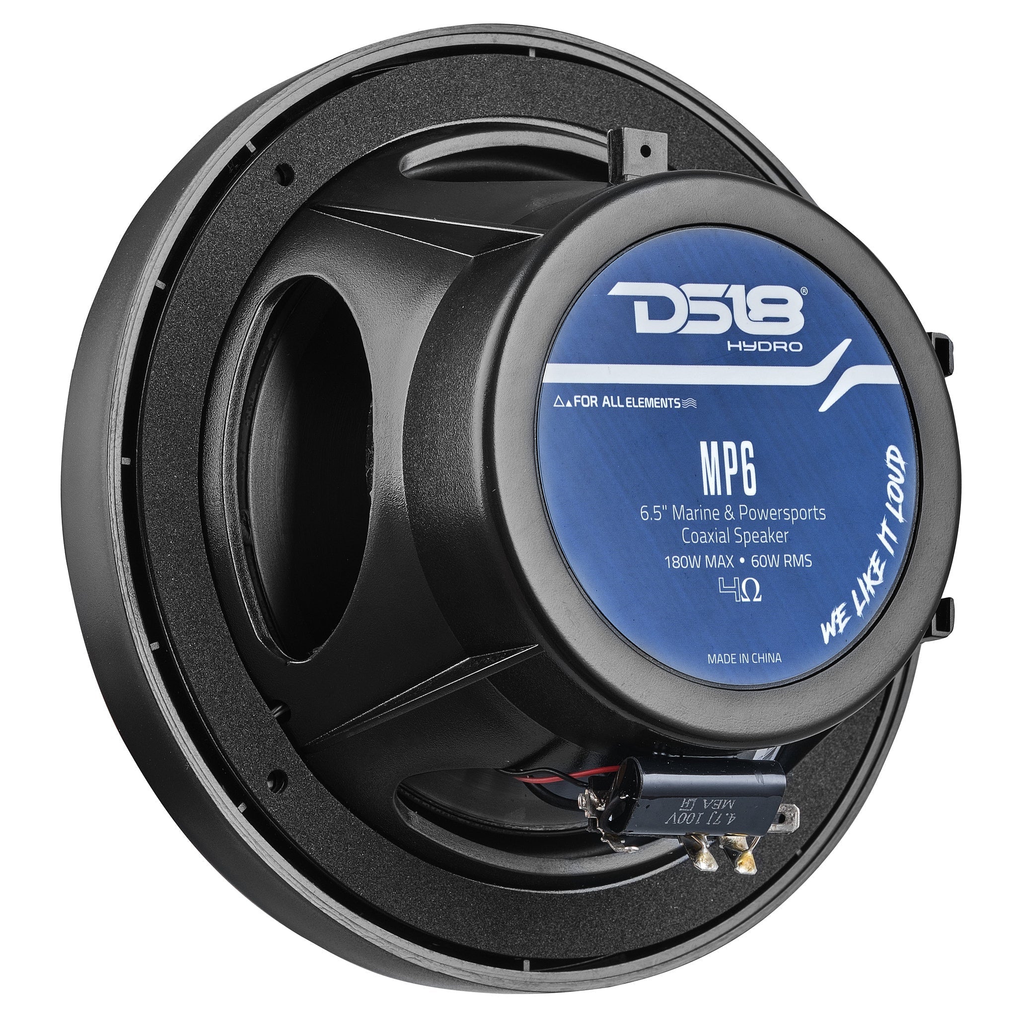 MP 6.5" 2-Way Coaxial Marine Speaker 60 Watts Rms 4-Ohm -Black - Image 5
