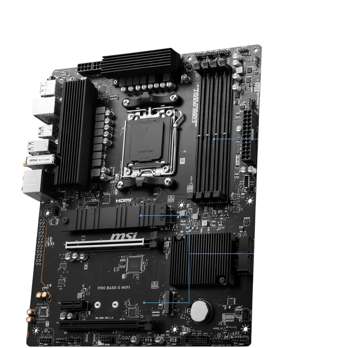 MSI PRO B650-S WIFI Motherboard (ATX) | AM5, DDR5, Wi-Fi 6E - Image 2