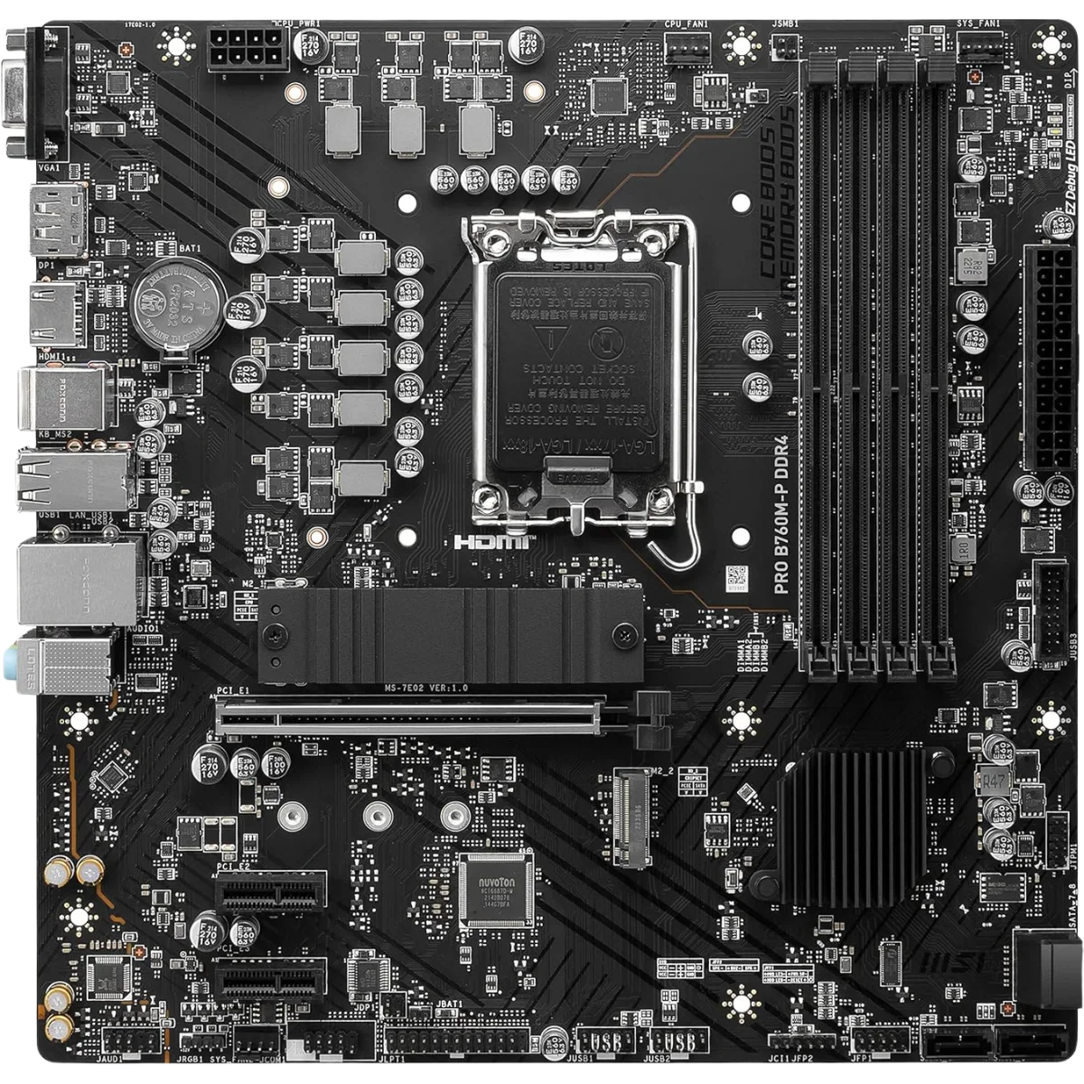 MSI PRO B760M-P DDR4 Motherboard | Intel 12th–14th Gen | PCIe 4.0 - Image 2