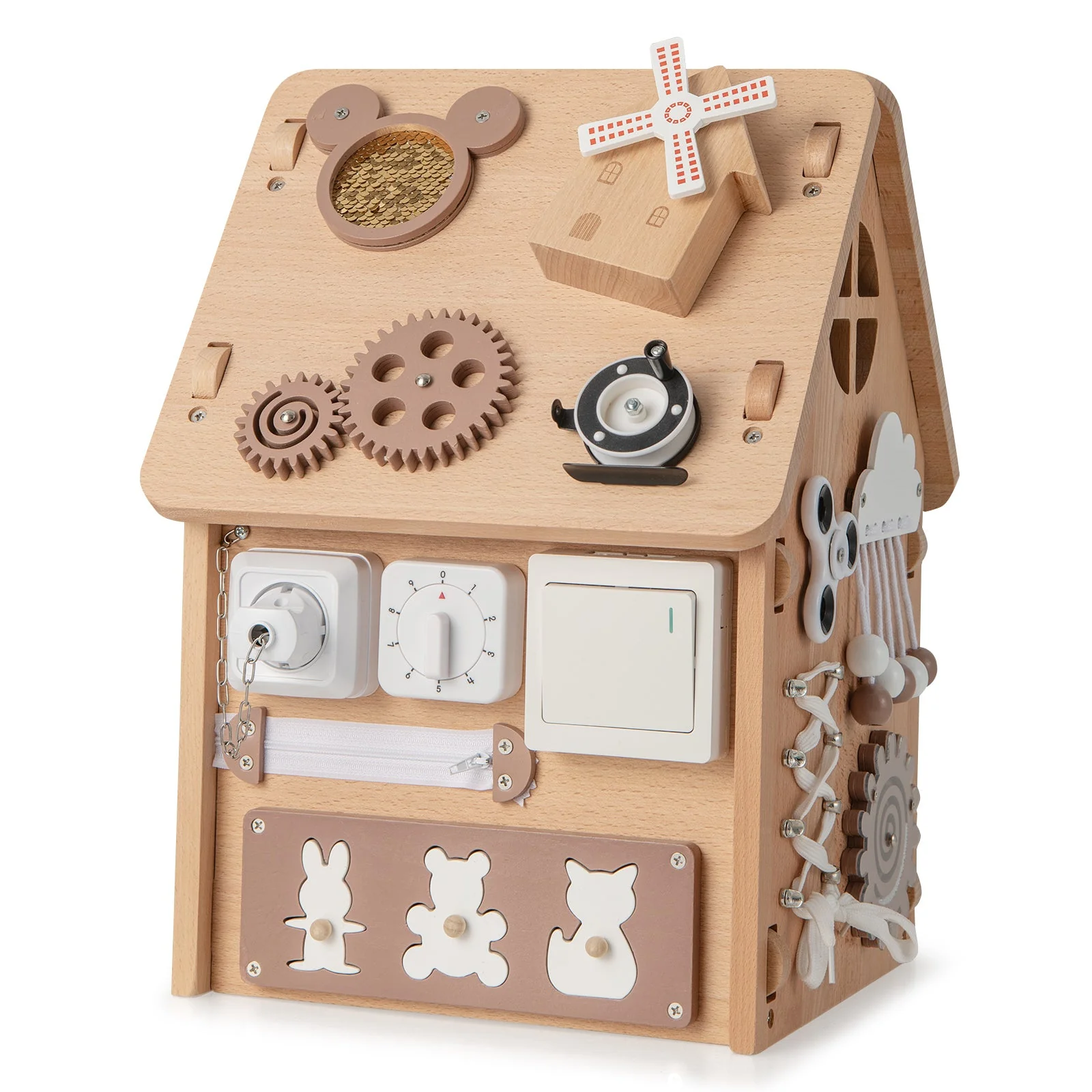 Multi-purpose Busy House with Sensory Games and Interior Storage Space - Image 3