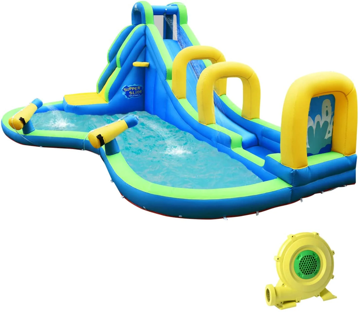 Multifunctional Inflatable Water Bounce with 735W Blower - Image 3