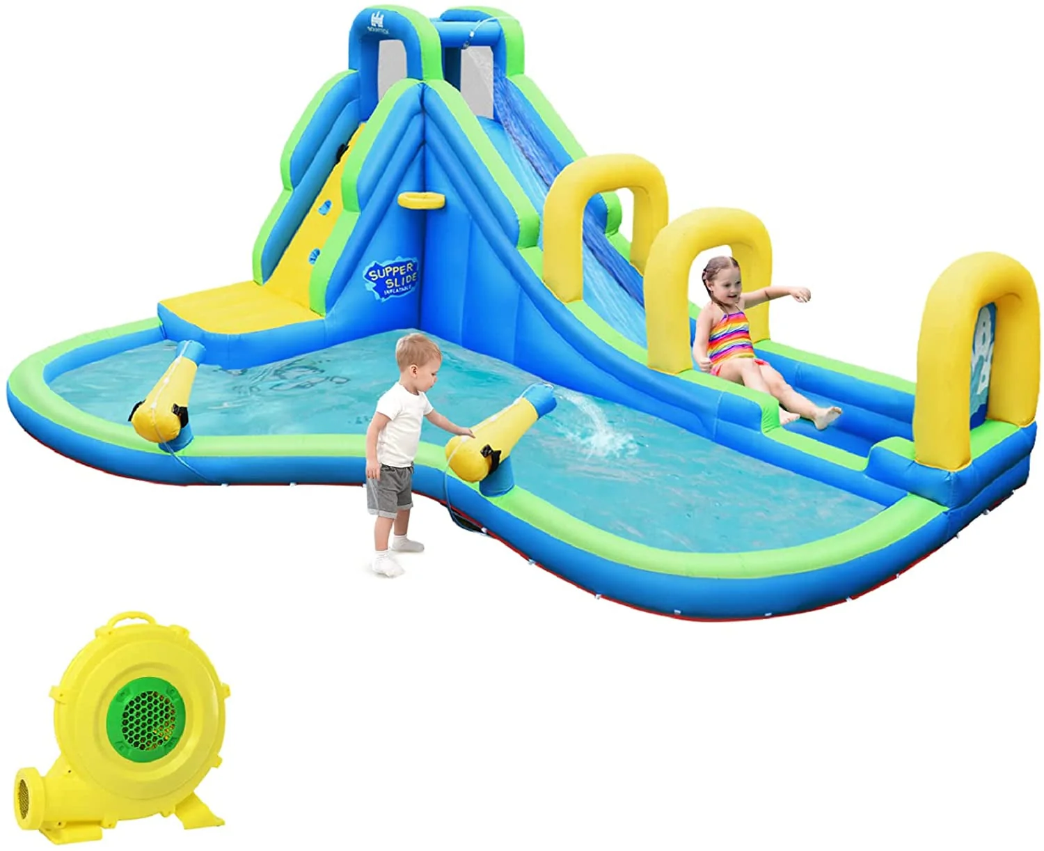 Multifunctional Inflatable Water Bounce with 735W Blower - Image 4
