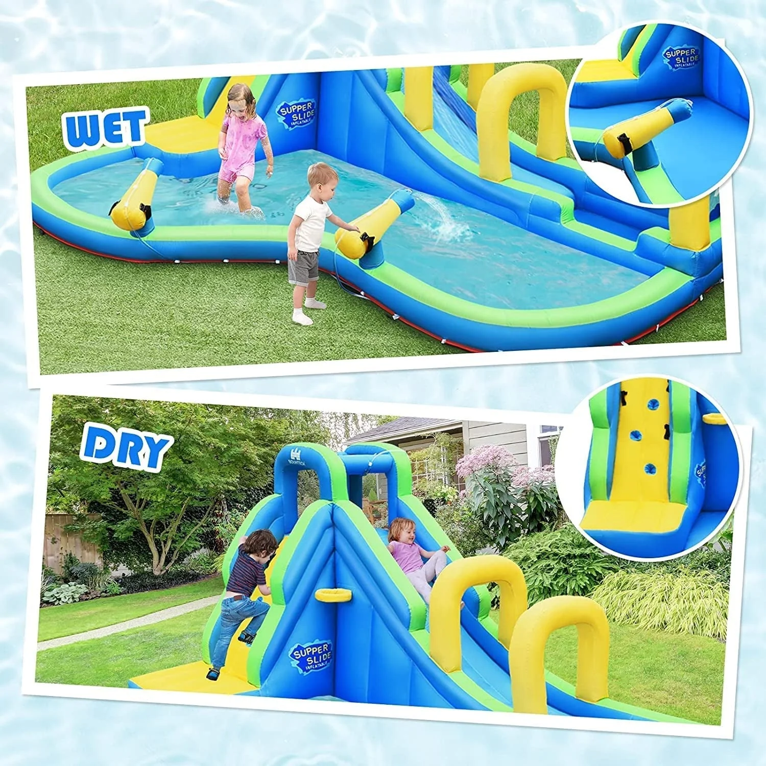 Multifunctional Inflatable Water Bounce with 735W Blower - Image 6