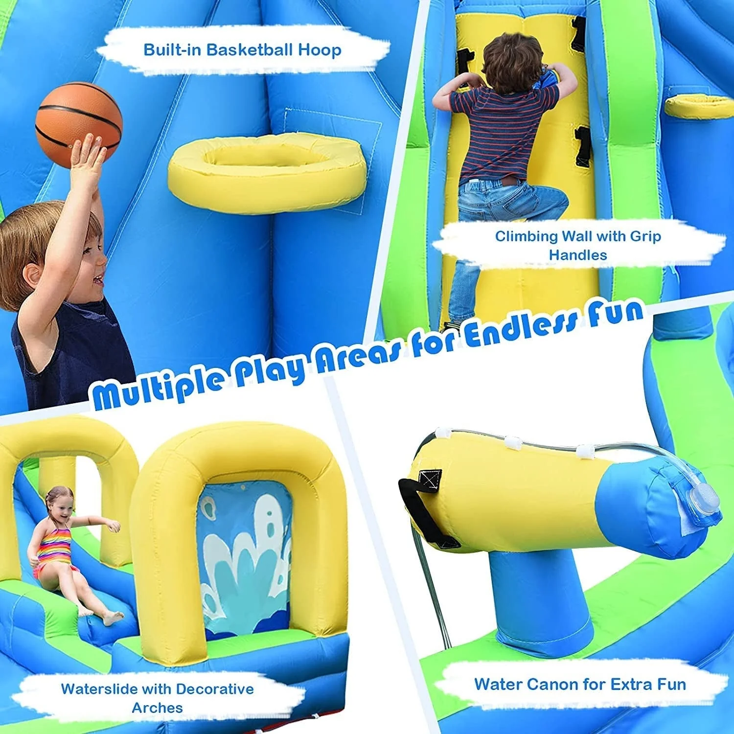 Multifunctional Inflatable Water Bounce with 735W Blower - Image 7