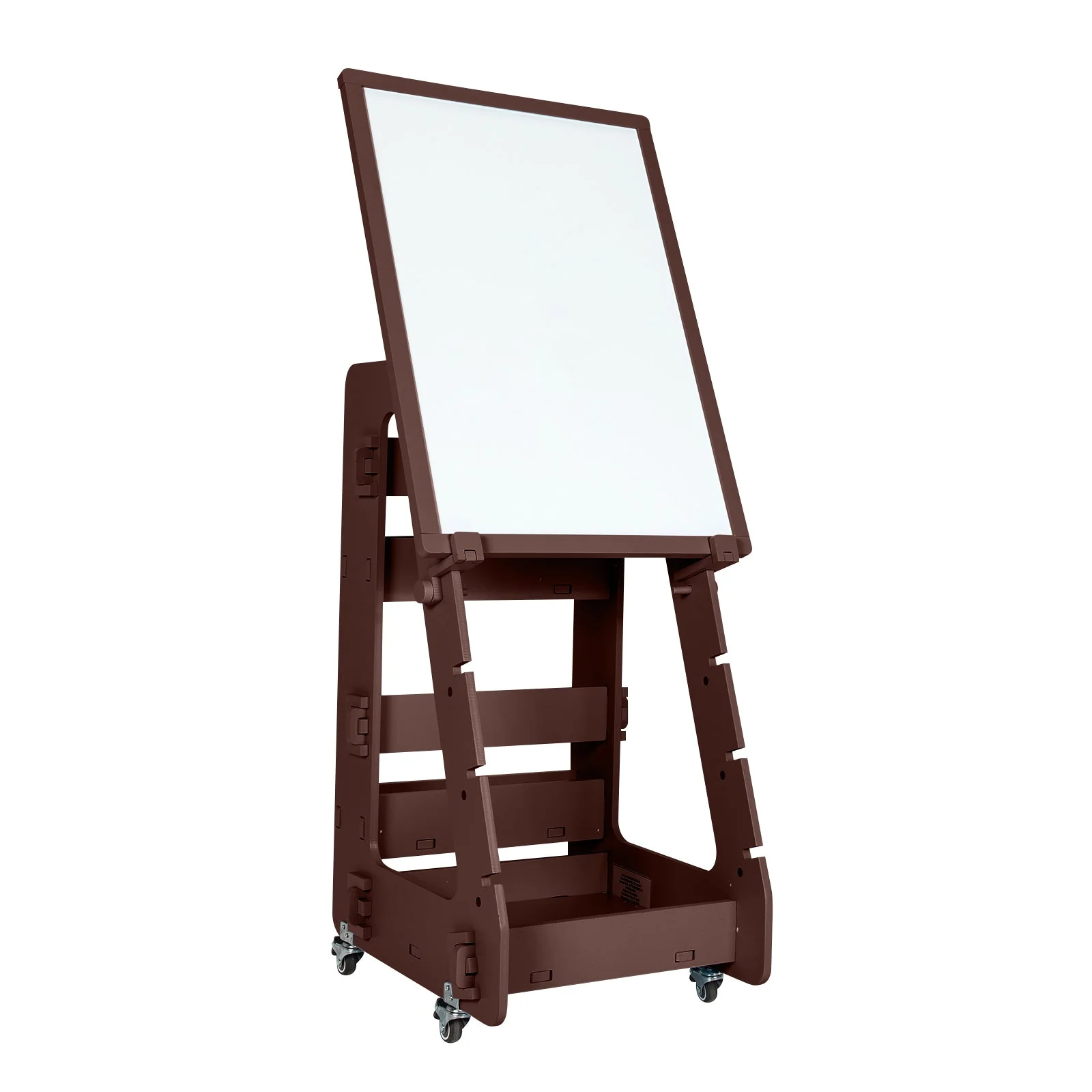 Multifunctional Kids' Standing Art Easel with Dry-Erase Board -Coffee - Image 3
