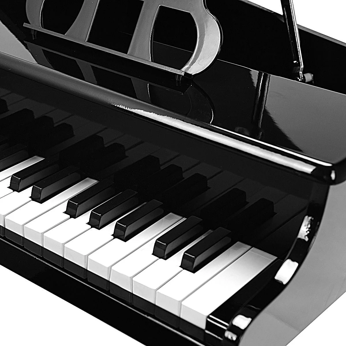 Musical Instrument Toy 30-Key Children Mini Grand Piano with Bench-Black - Image 7