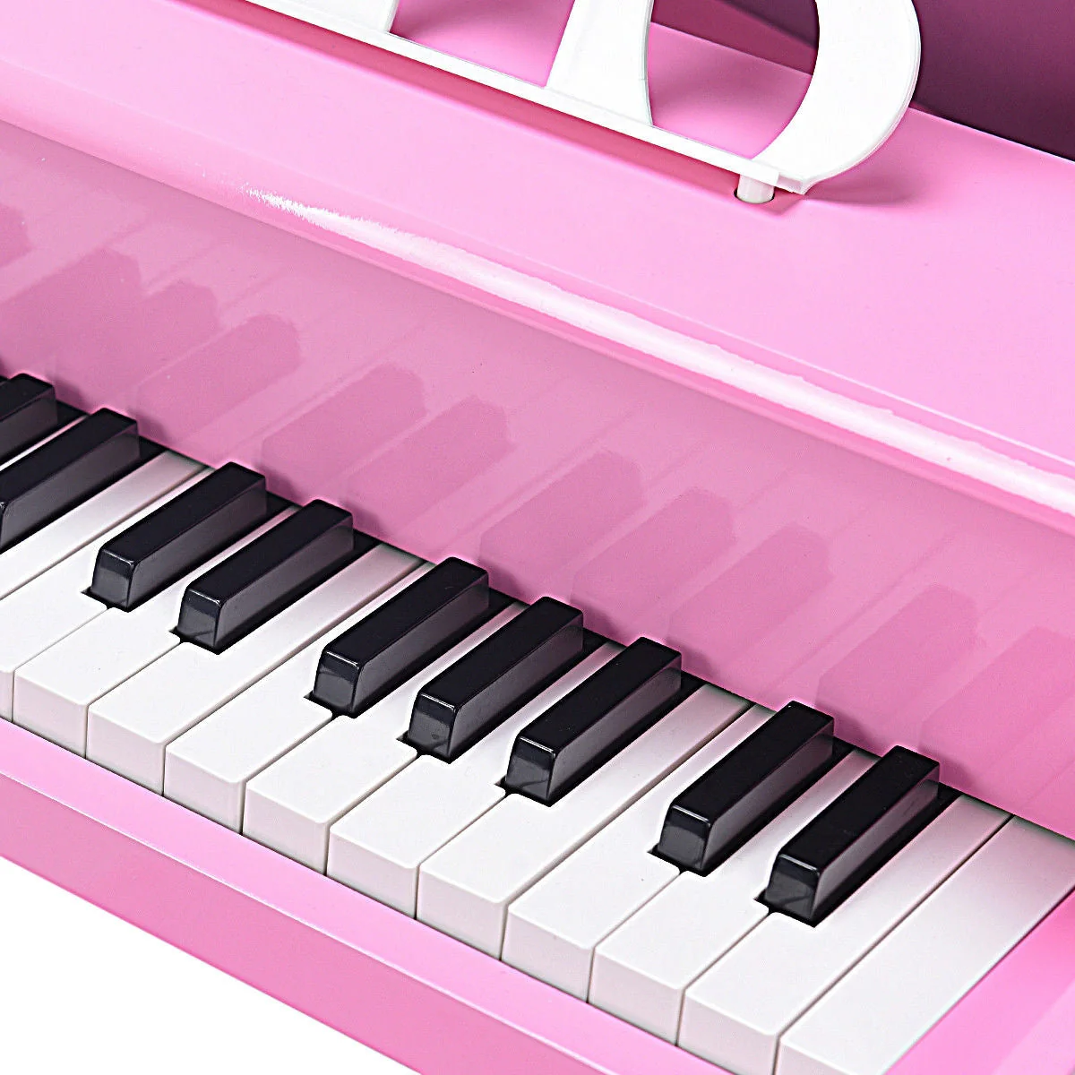 Musical Instrument Toy 30-Key Children Mini Grand Piano with Bench-Pink - Image 7