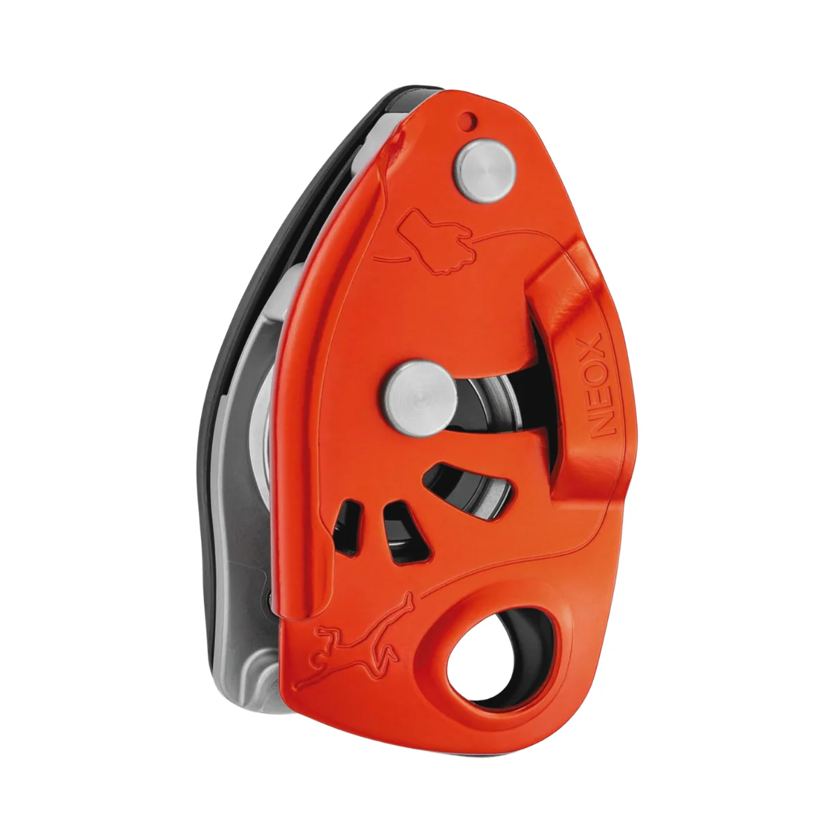 Petzl Neox Belay Device Reliable Cam-Assisted Blocking for Climbers Orange - Image 3
