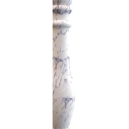 New York White Marble Balustrade Hand-carved from Solid Marble Block (SET of 4) - Image 2