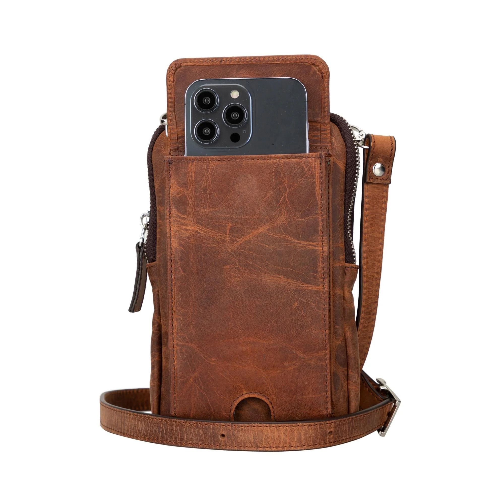 Niagara Leather Crossbody Phone Bag for Men - Image 15