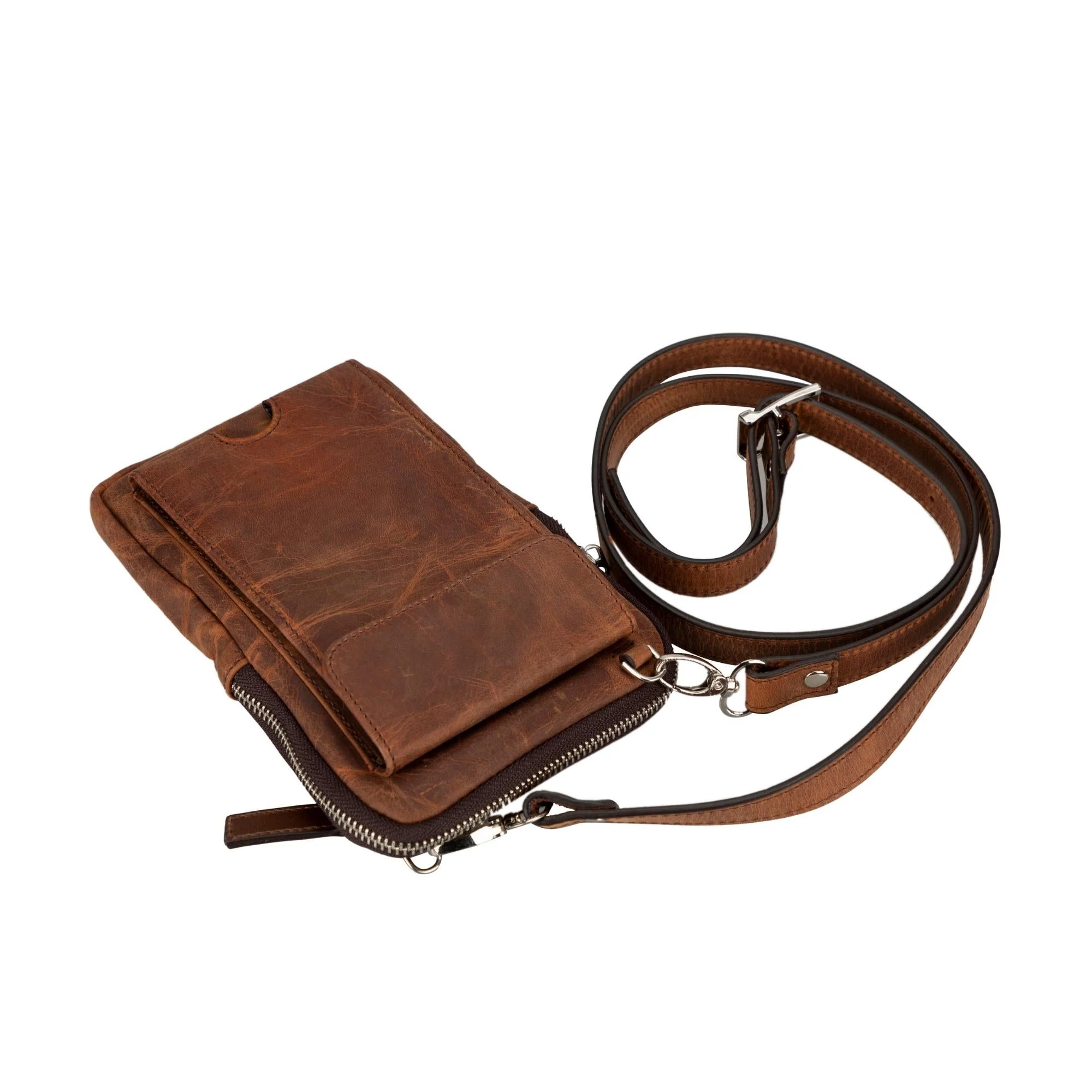 Niagara Leather Crossbody Phone Bag for Men - Image 17