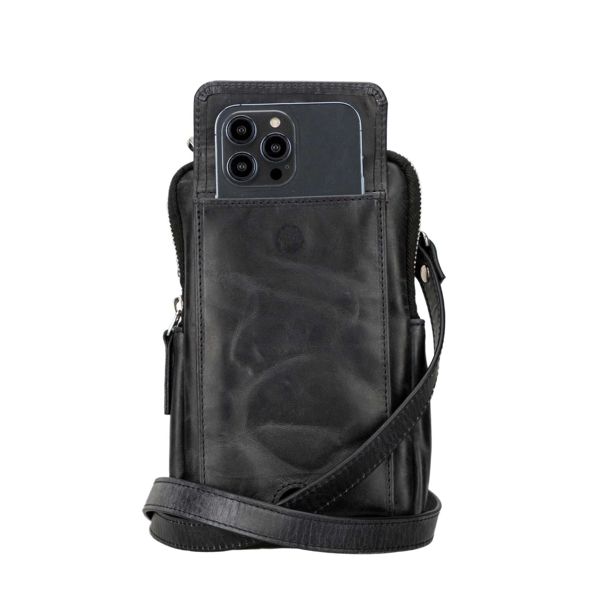 Niagara Leather Crossbody Phone Bag for Men - Image 8