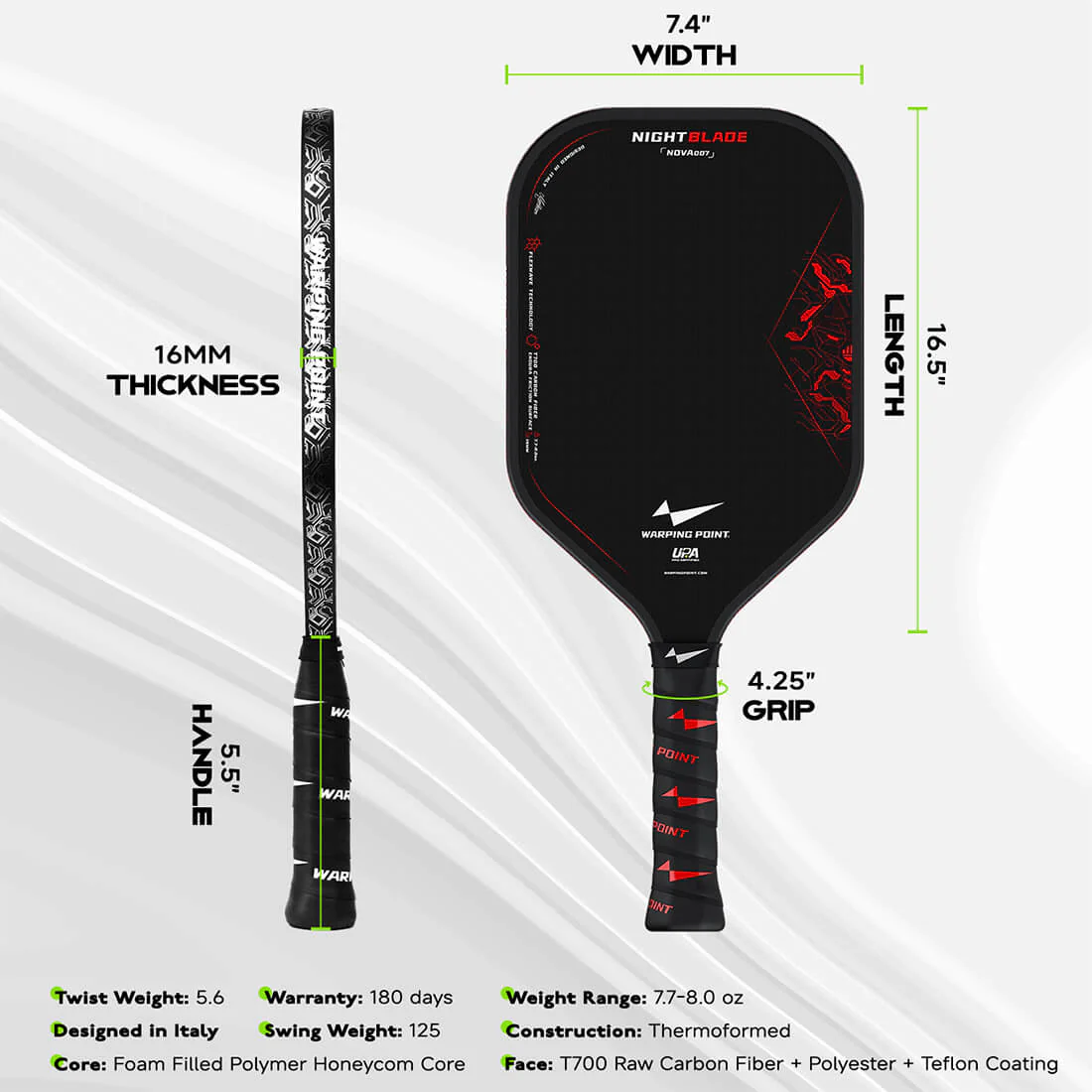 Nightblade Pickleball Paddle - 14mm - Image 5