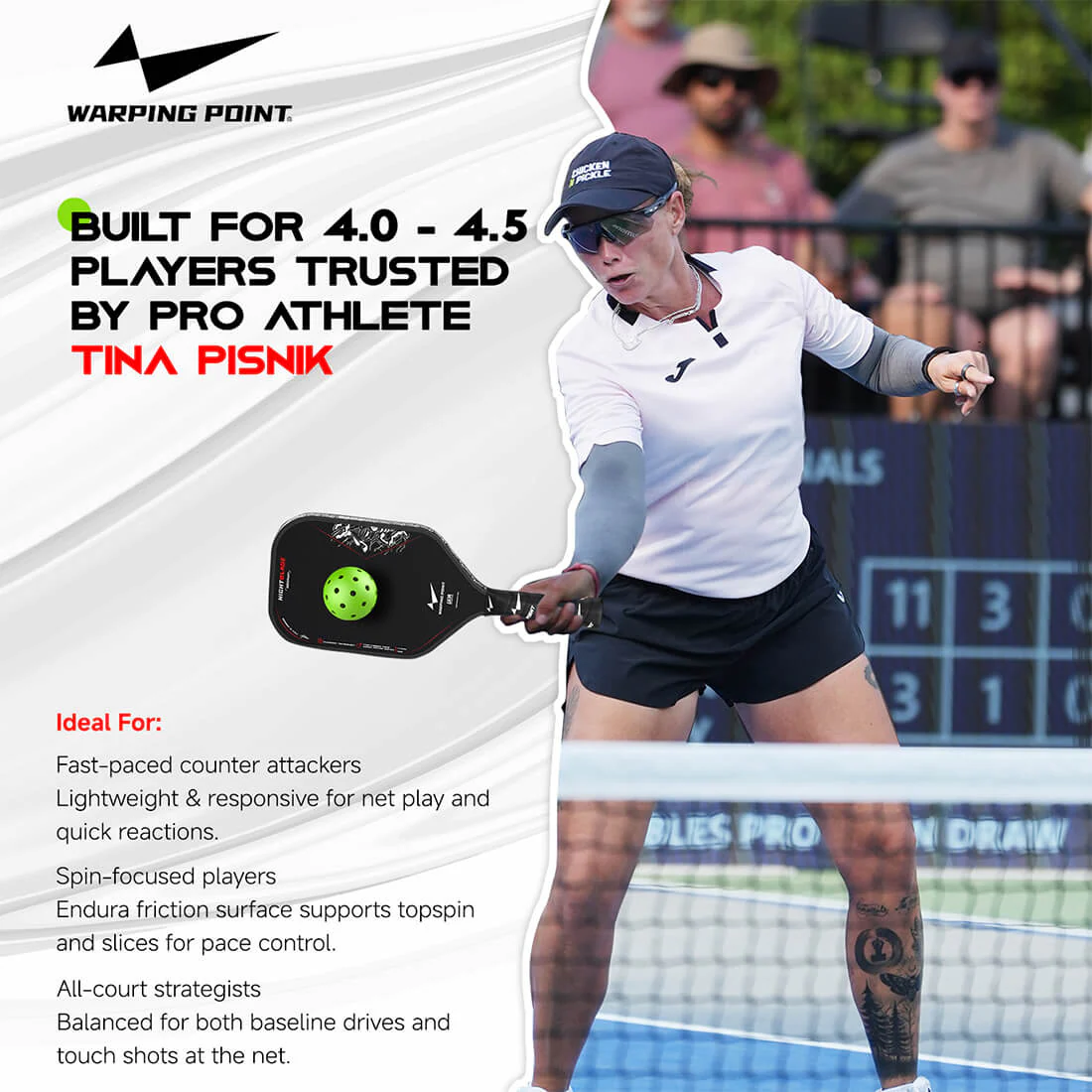 NightBlade Pickleball Paddle - 16mm - Image 4
