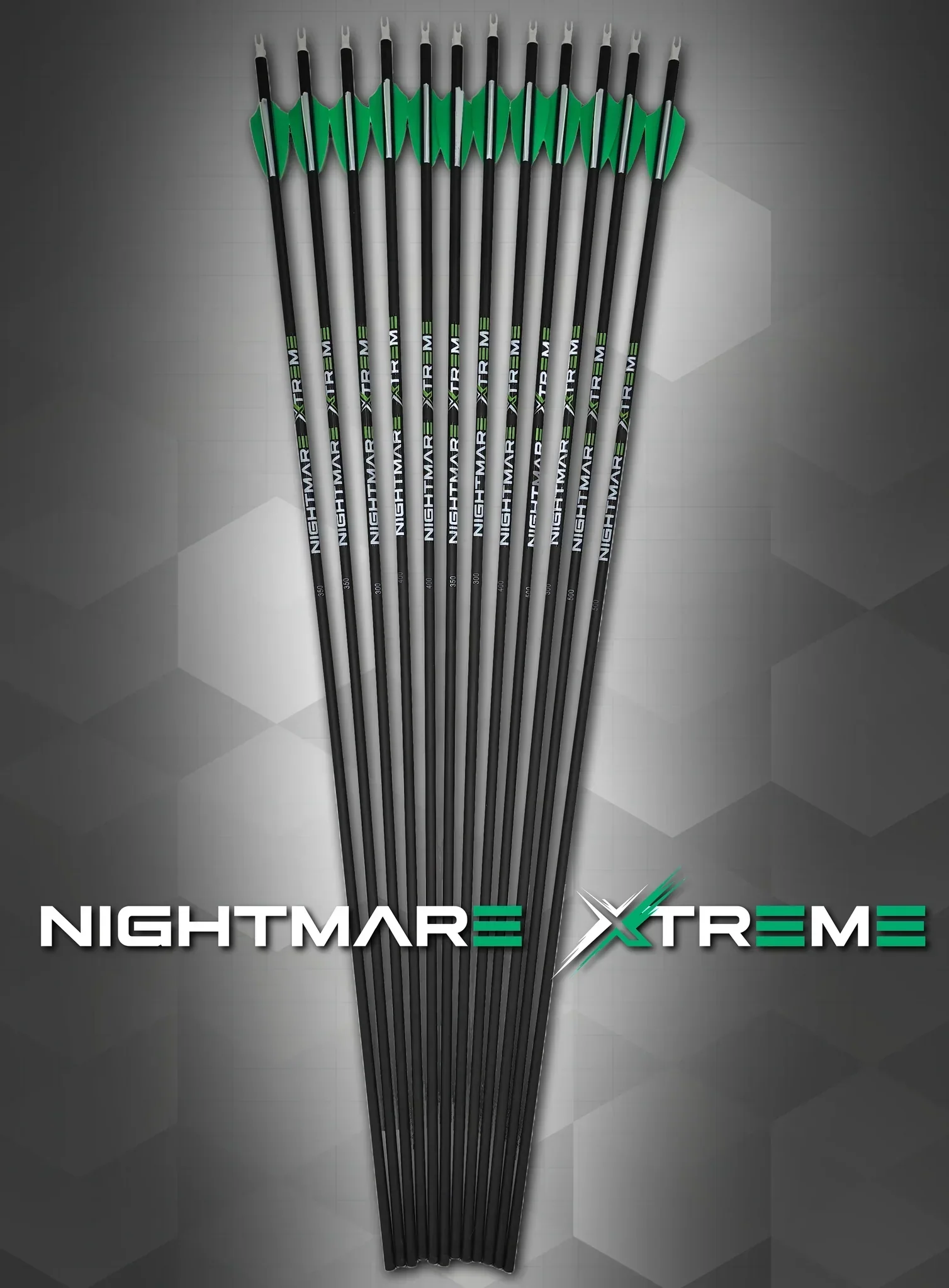 Nightmare Xtreme 2.0 300 / 350 / 400/ 500 spine Arrow 12/Pack Fletched - Image 2