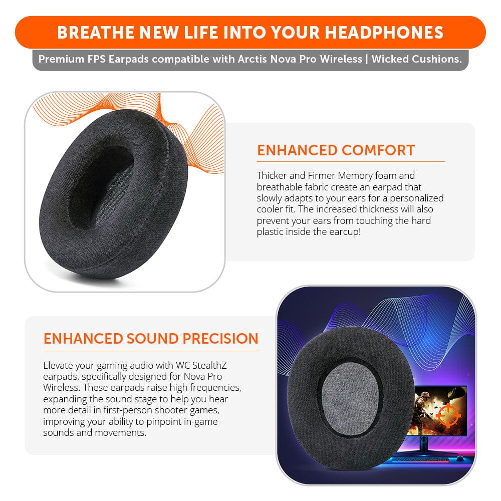 Nova Pro Wireless Earpads - WC StealthZ - Image 4