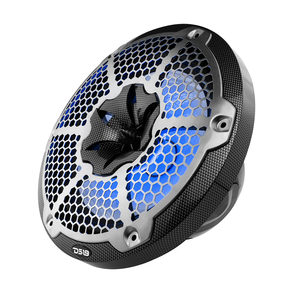 NXL 10" 2-Way Coaxial Marine Speaker With LED RGB Lights 200 Watts Rms 4-Ohm -Black Carbon Fiber - Image 4