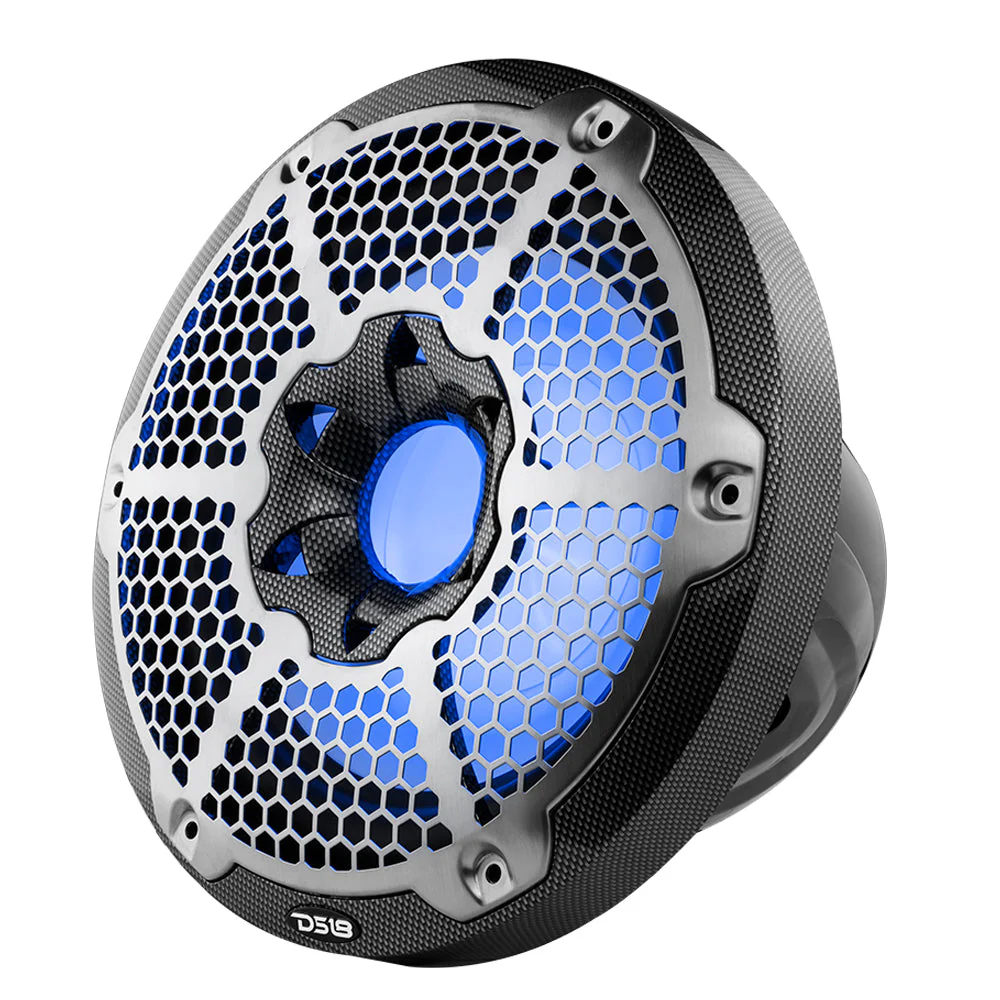 NXL 10" Marine Subwoofer With LED RGB Lights 300 Watts Rms SVC 4-Ohm -Black Carbon Fiber - Image 5