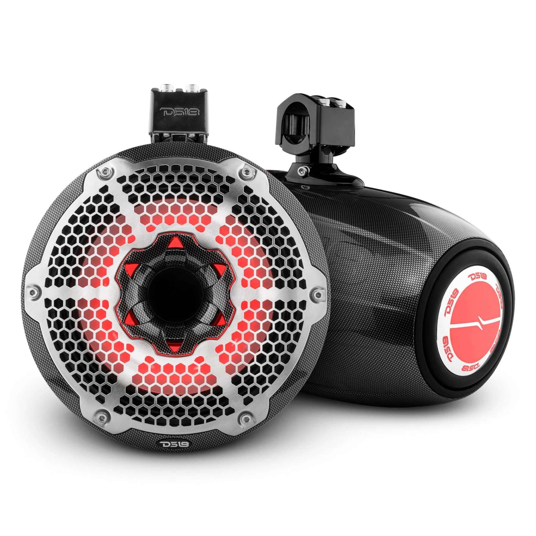 NXL 10" Neodymium Marine and Powersports Towers with Built-in Passive Radiator, 1" Driver and LED RGB Lights 300 Watts Rms - Image 10