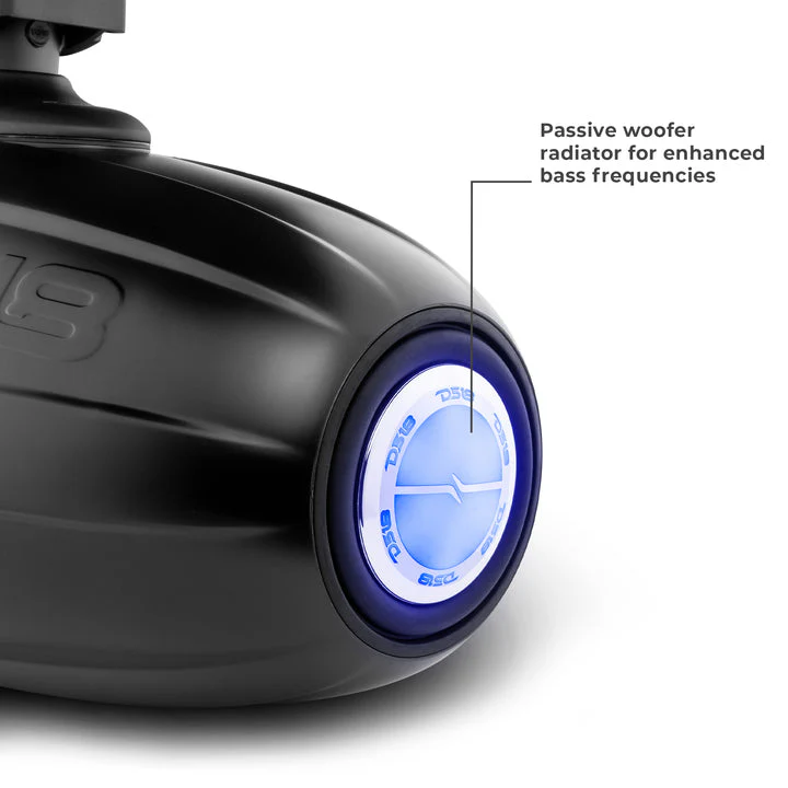 NXL 10" Neodymium Marine and Powersports Towers with Built-in Passive Radiator, 1" Driver and LED RGB Lights 300 Watts Rms - Image 7