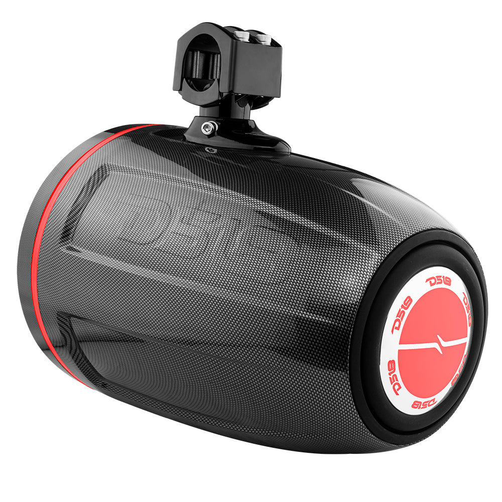 NXL 10" Neodymium Marine and Powersports Towers with Built-in Passive Radiator, 1" Driver and LED RGB Lights 300 Watts Rms -Black Carbon Fiber - Image 6