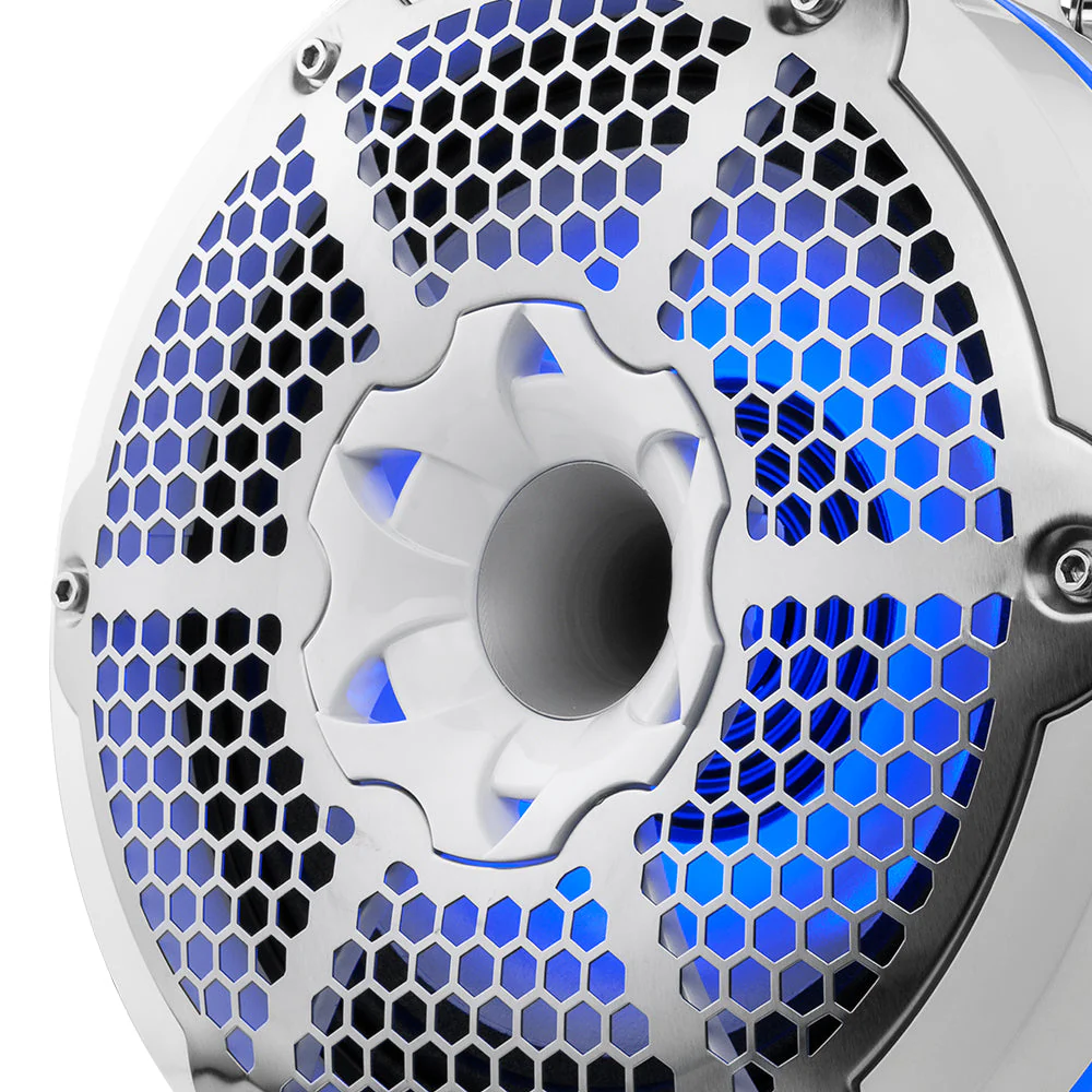 NXL 10" Neodymium Marine and Powersports Towers with Built-in Passive Radiator, 1" Driver and LED RGB Lights 300 Watts Rms -White - Image 5