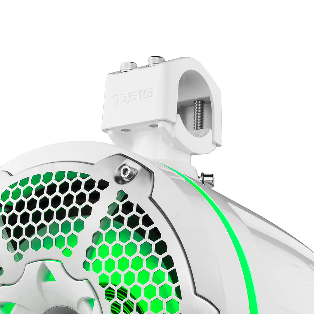 NXL 10" Neodymium Marine and Powersports Towers with Built-in Passive Radiator, 1" Driver and LED RGB Lights 300 Watts Rms -White - Image 6