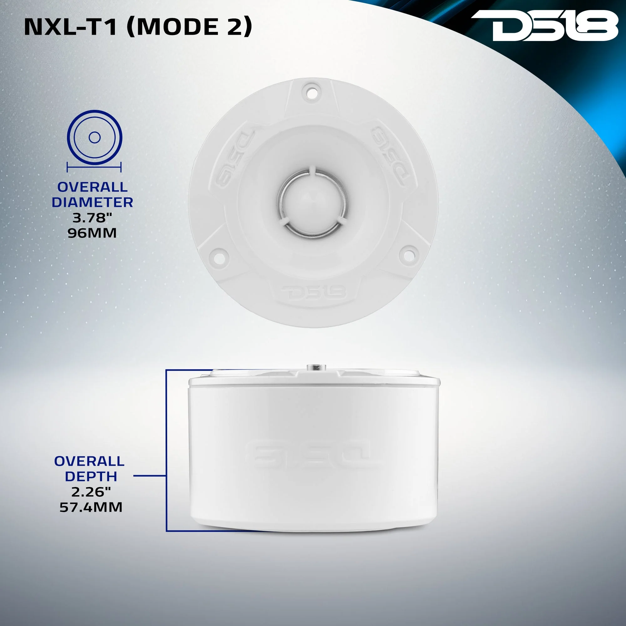 NXL 3.8” Marine Water-Resistant Super Bullet Tweeter with 1” Aluminum Voice Coil | 120W RMS 4-Ohm - Image 8